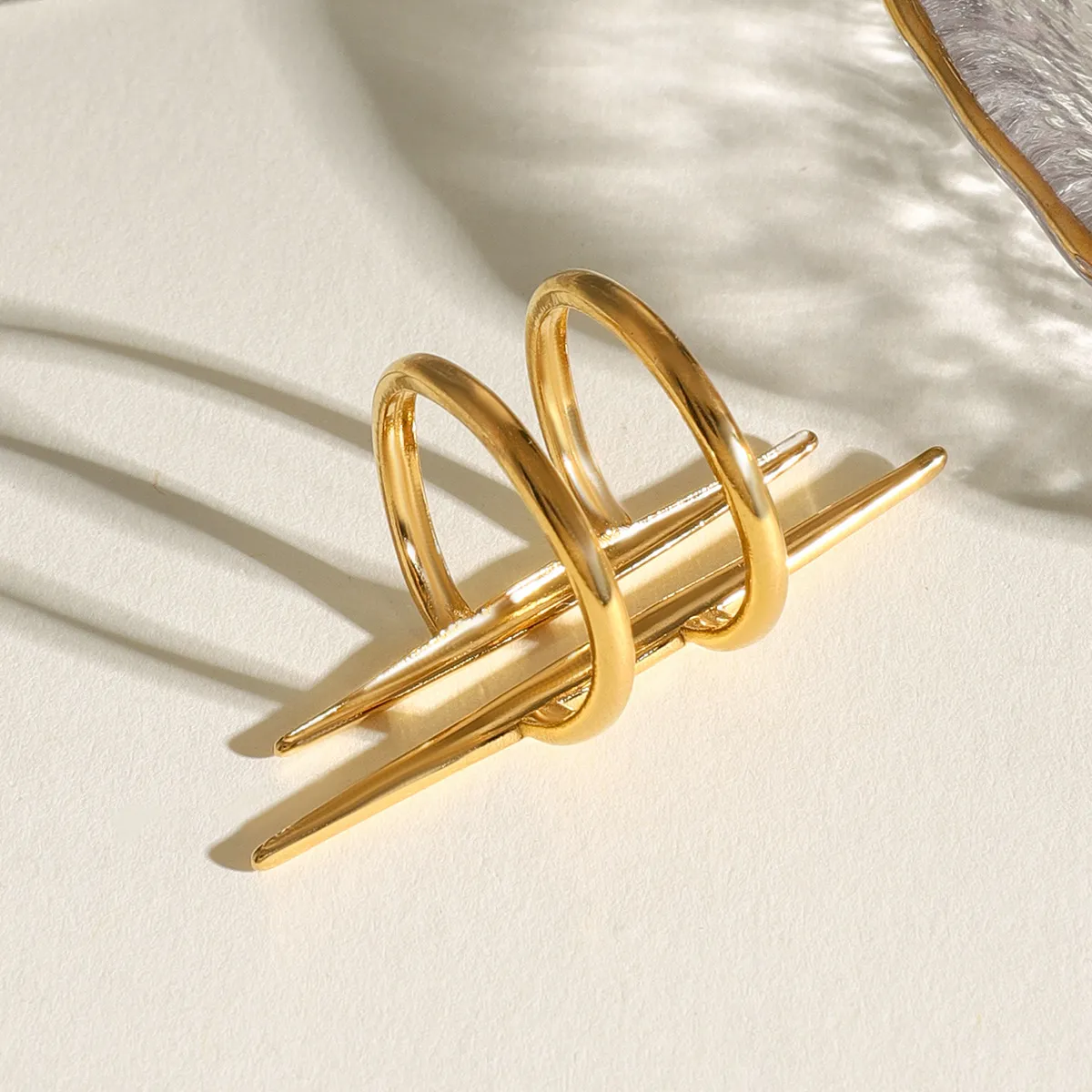 Stainless Steel Asymmetrical Ring - Image 3