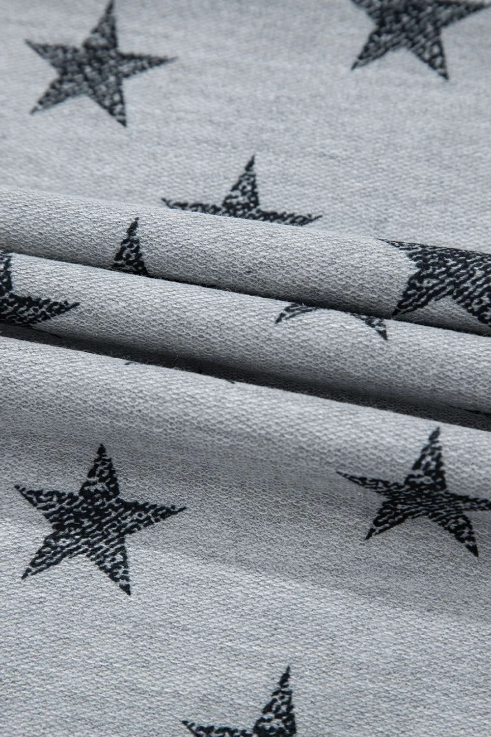 Star Print Tiered Ruffled Sleeve Crew Neck T Shirt - Image 12