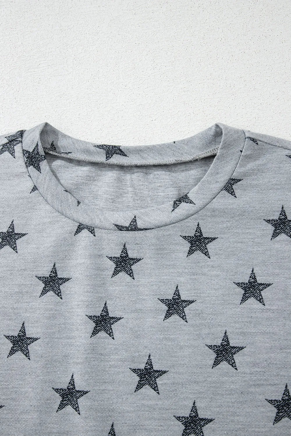 Star Print Tiered Ruffled Sleeve Crew Neck T Shirt - Image 9