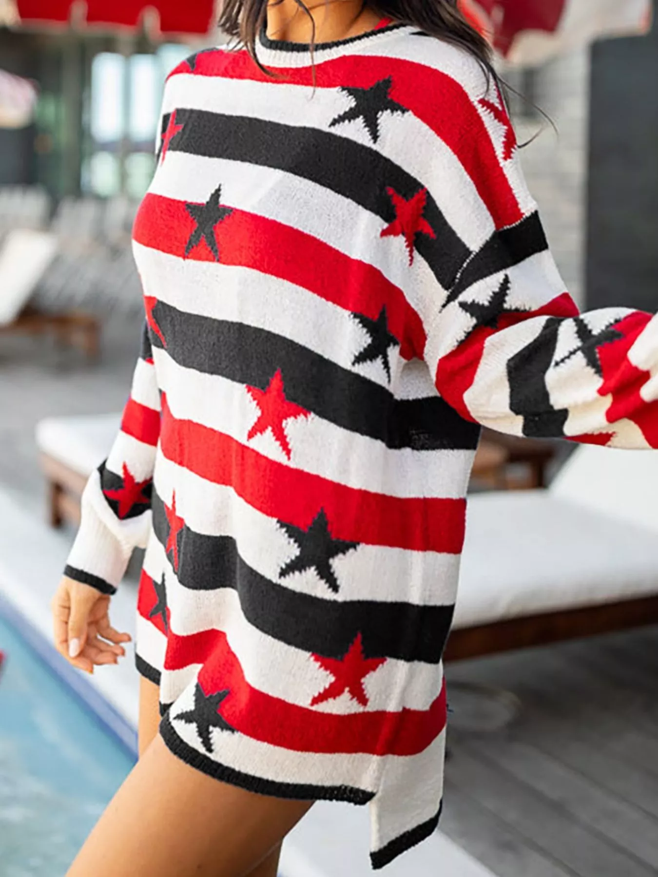 Stars and Stripes Long Sleeve Sweater - Image 23