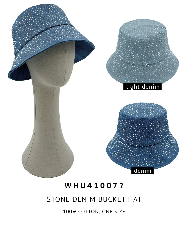 Stone Denim Bucket Hat - Image 3
