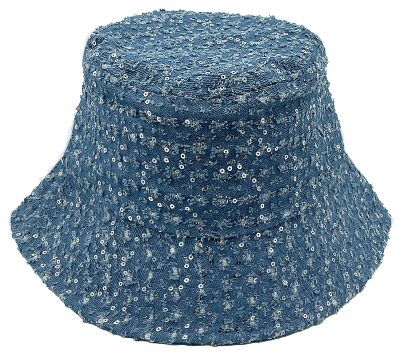 Stone Distressed Denim Bucket Hat - Image 5