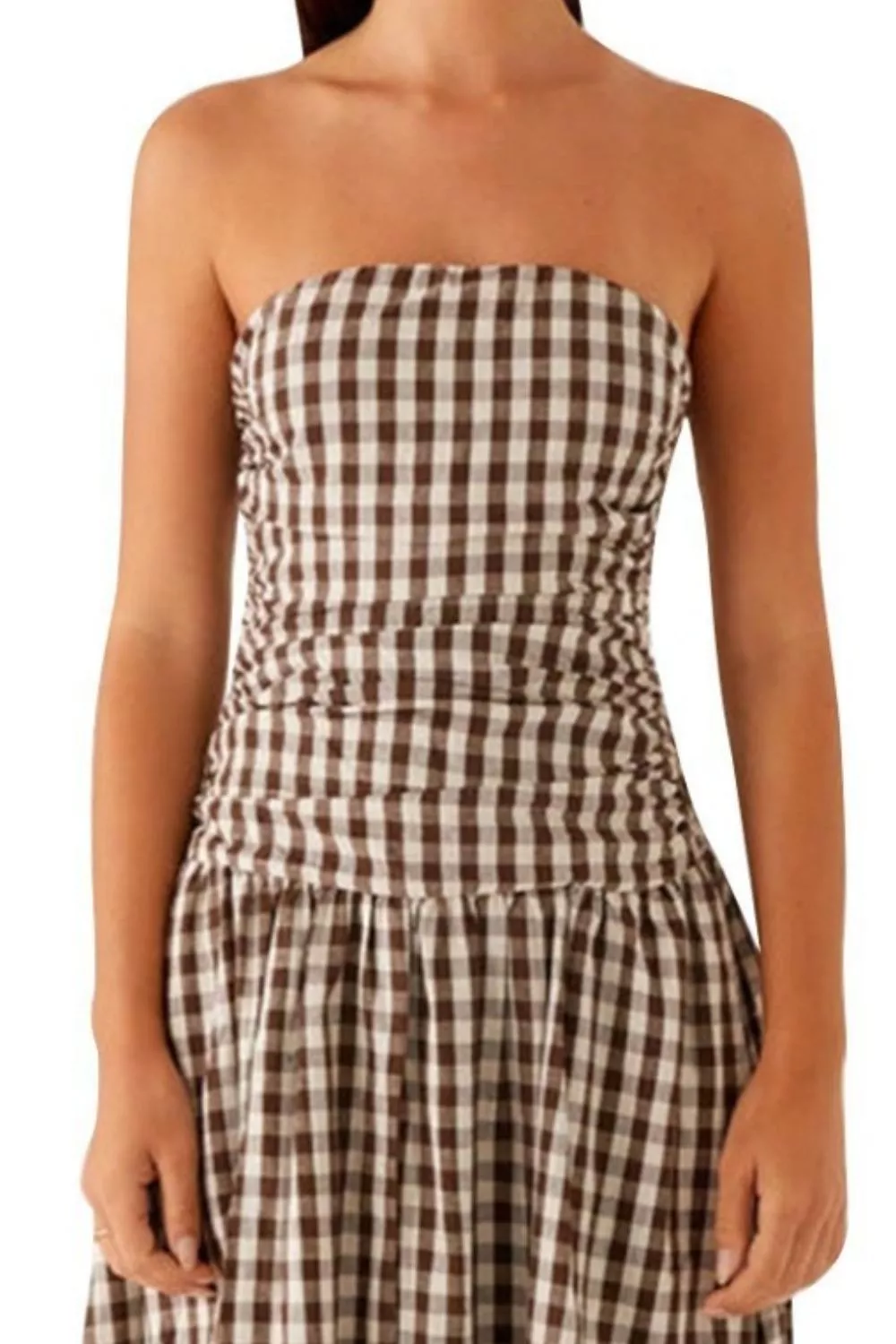 Strapless Ruched Maxi Dress - Image 2