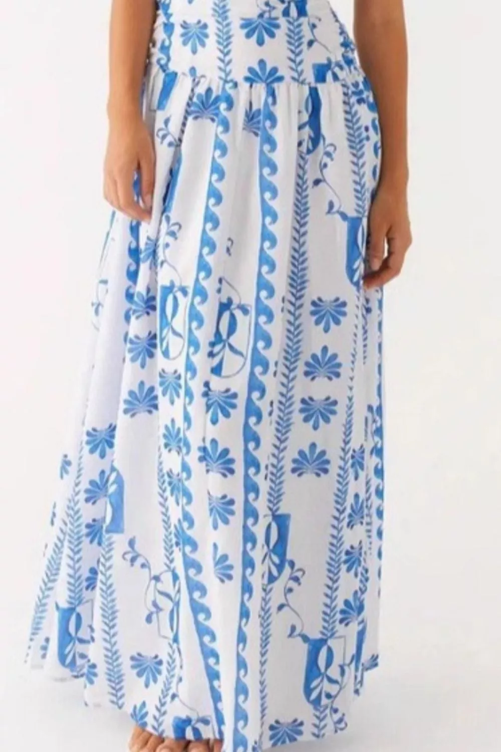 Strapless Ruched Maxi Dress - Image 9