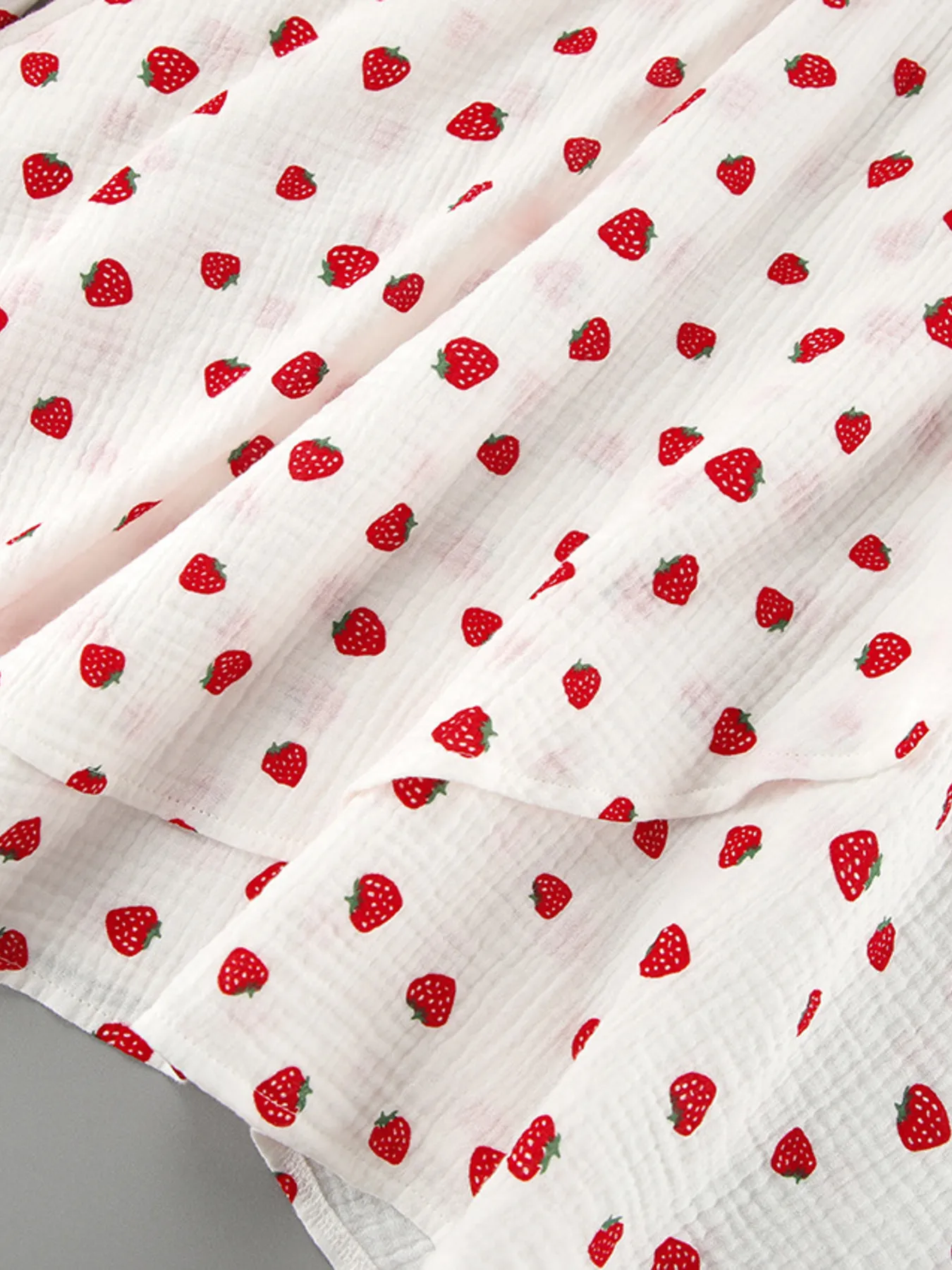 Strawberry Print Long Sleeve Mini Dress - Image 9