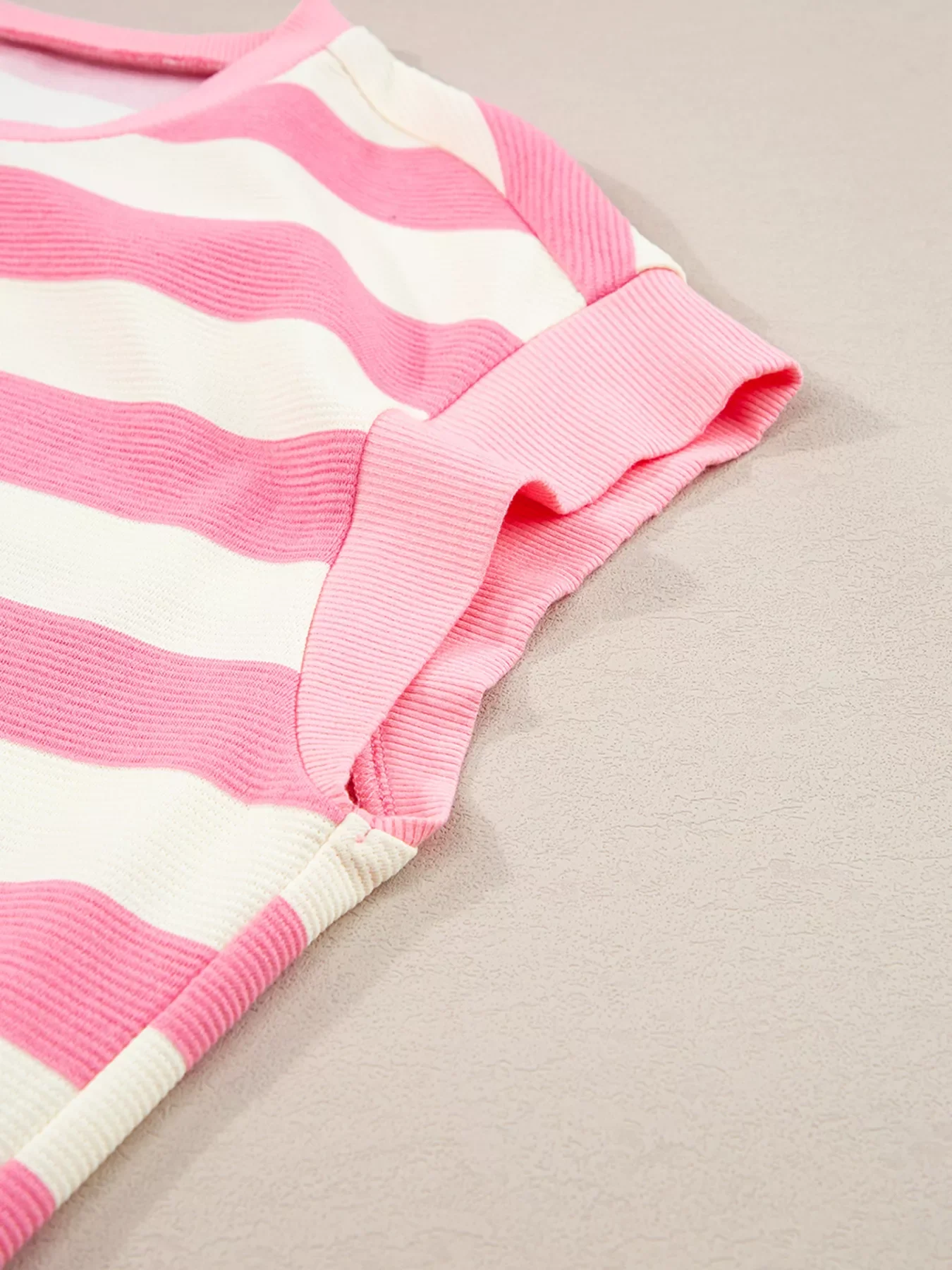 Stripe Cap Sleeve Pocketed Shift Dress - Image 6