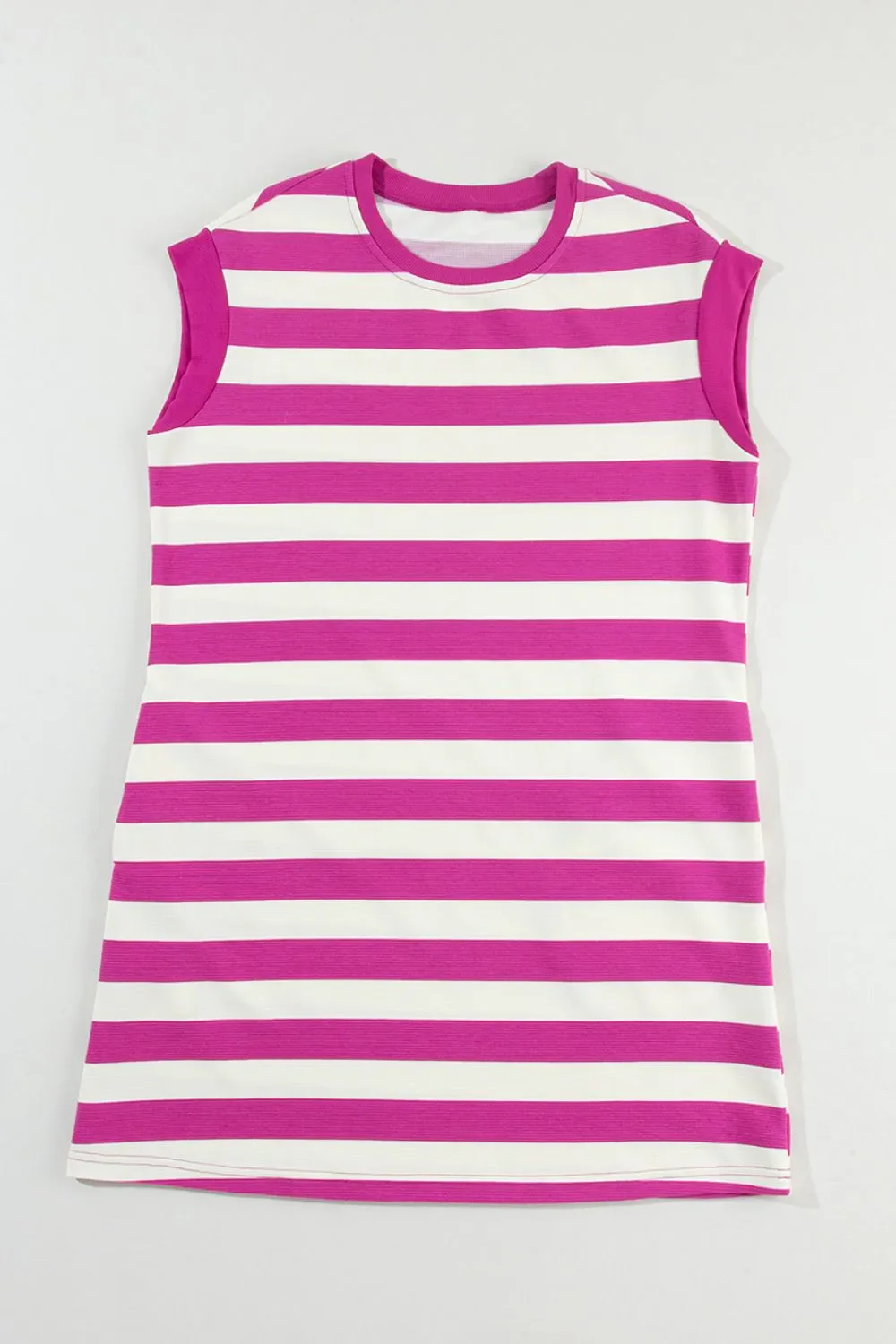 Stripe Cap Sleeve Pocketed Shift Tee Dress - Image 10