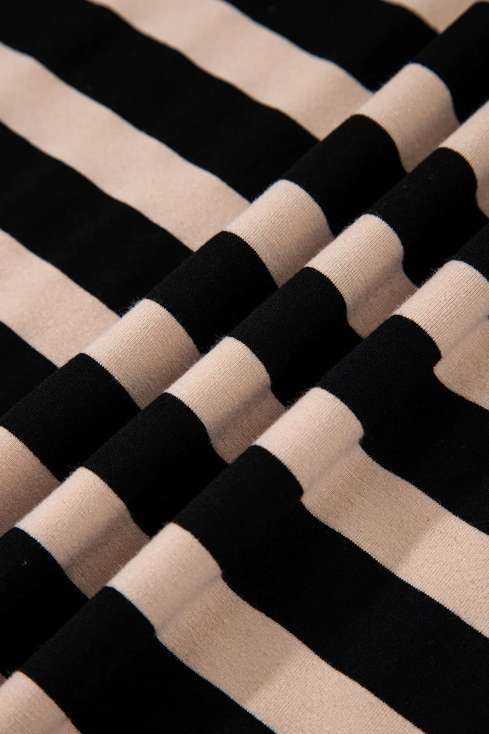 Stripe Casual Round Neck Tee Dress with Pockets - Image 10