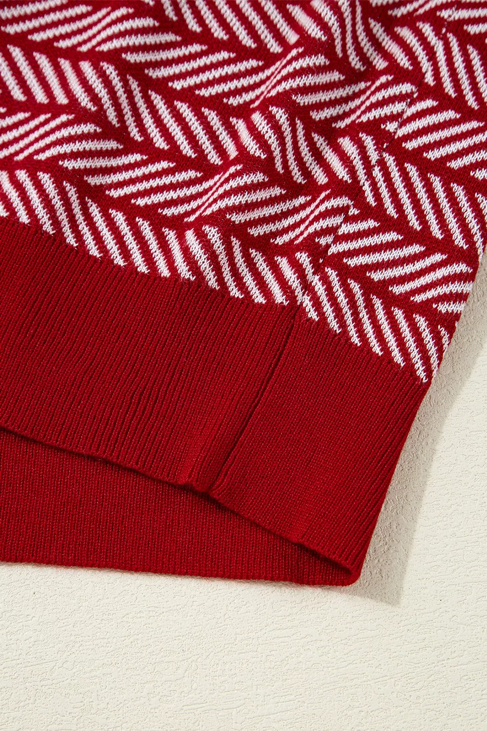 Stripe Contrast Trim Polo Collar Sweater Vest - Image 9