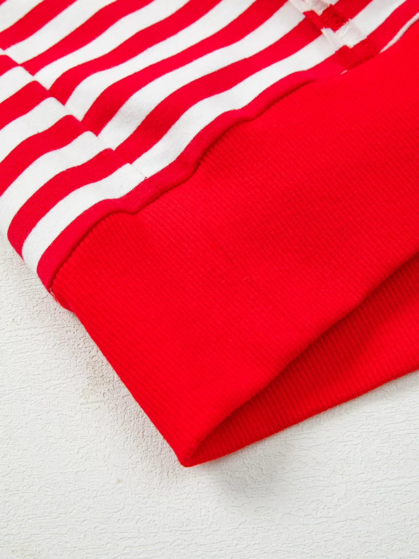Stripe Exposed Seam Drop Shoulder Casual Top - Image 10