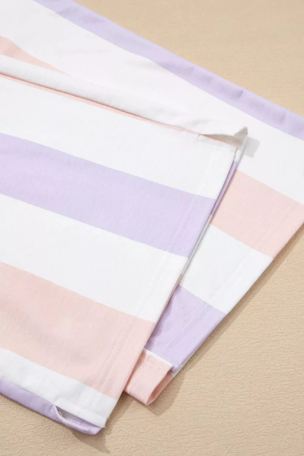 Stripe Multicolored Print Drawstring Loose Pants with Side Pockets - Image 6