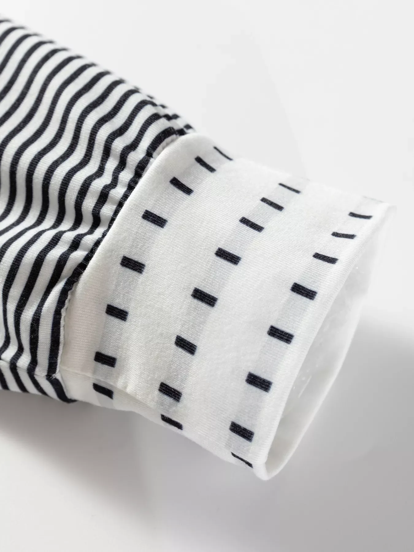 Stripe Raglan Patchwork Long Sleeve Top - Image 7