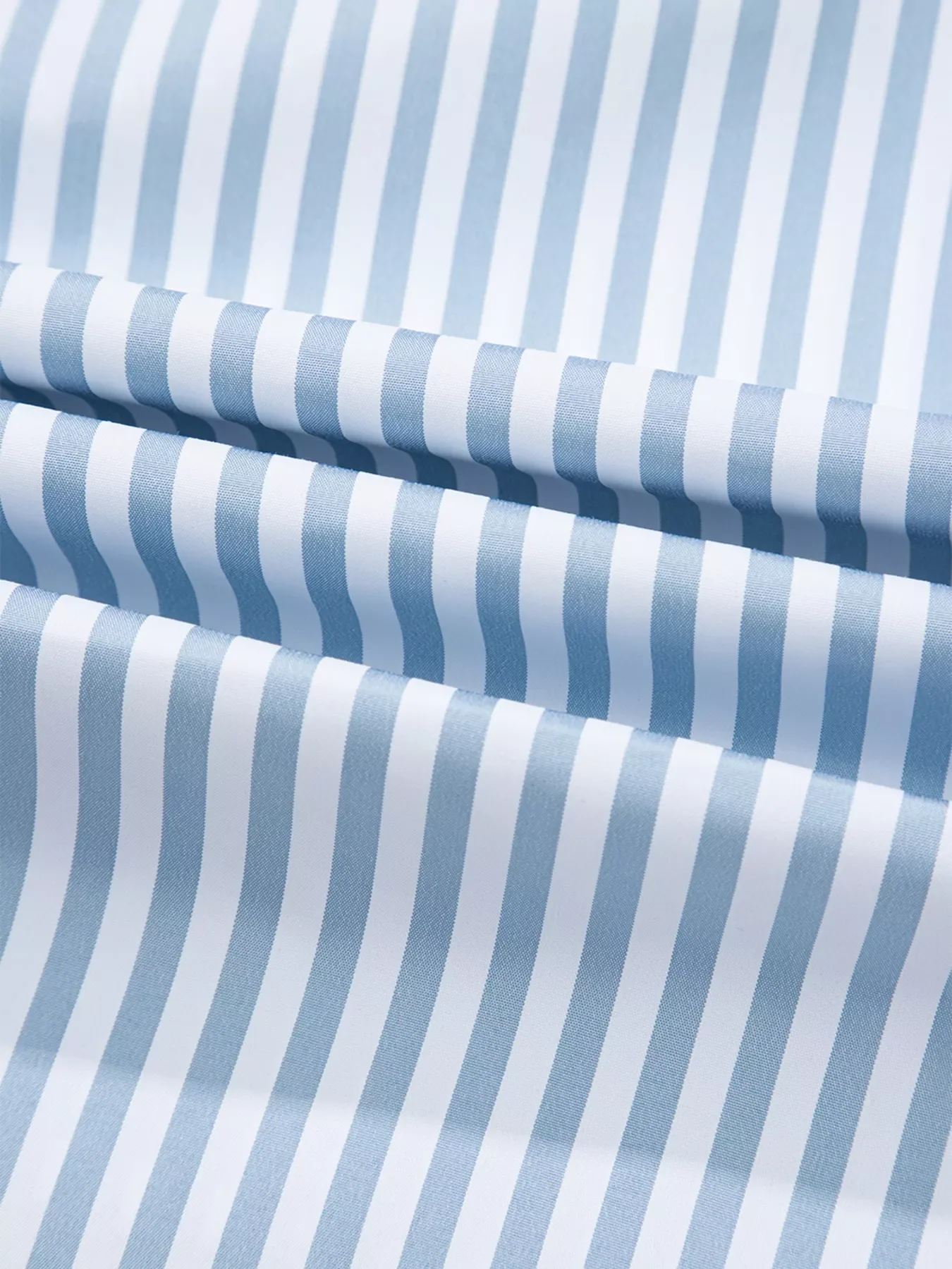 Stripe Shirred Detail Half Placket Collared Long Sleeve Shirt - Image 14