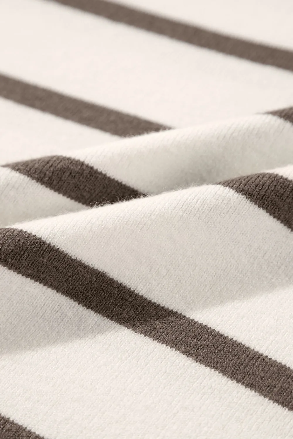 Stripe Side Slits Crewneck Sweater Vest - Image 11