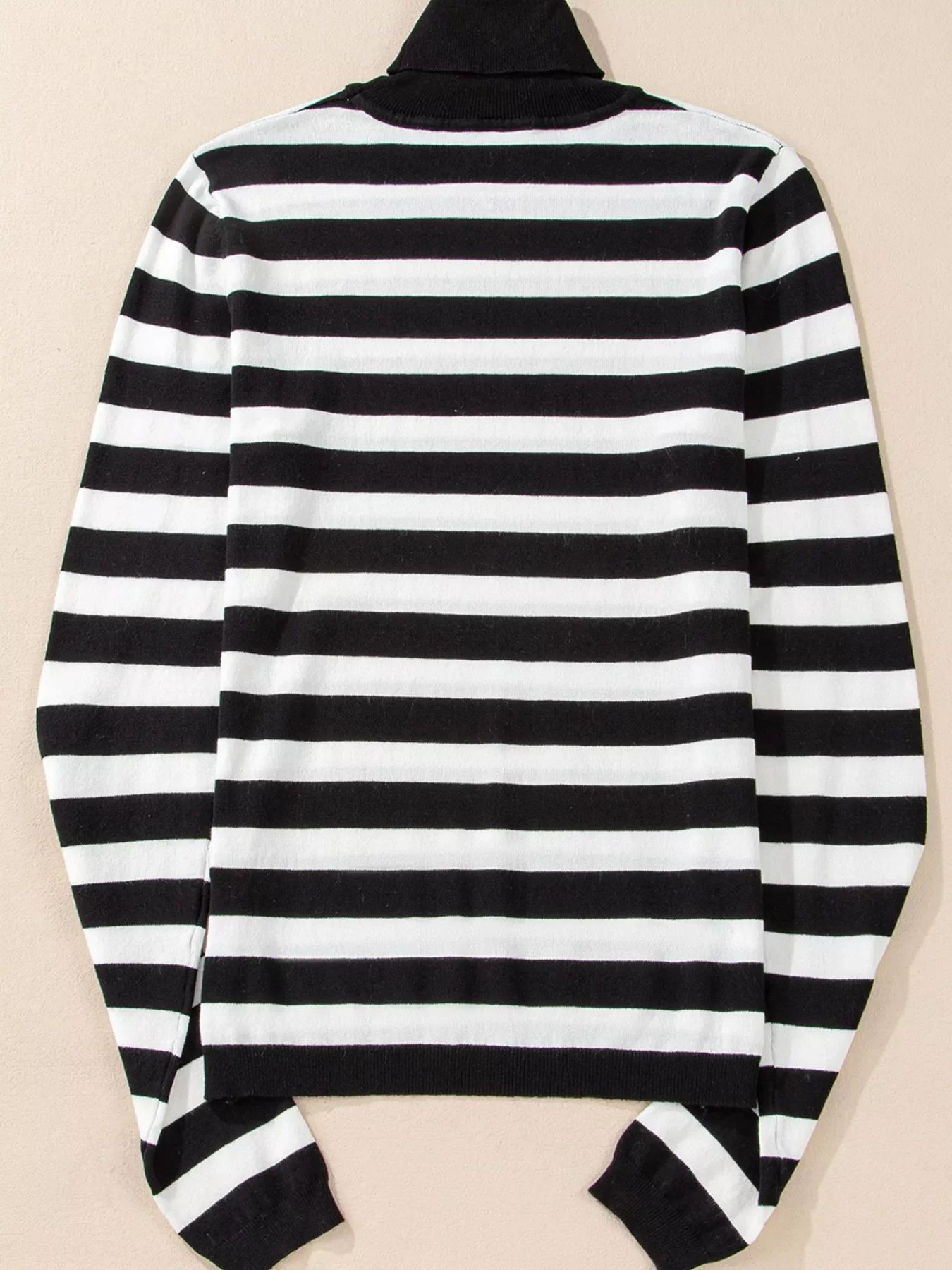Stripe Slim Fit High Neck Knit Sweater - Image 6