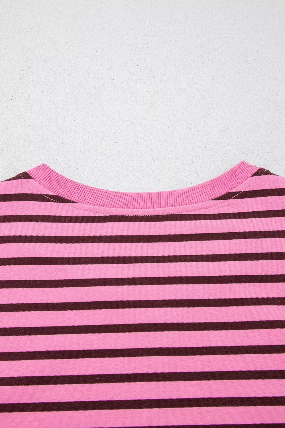 Stripe V Neck Drop Shoulder Long Sleeve Top - Image 11