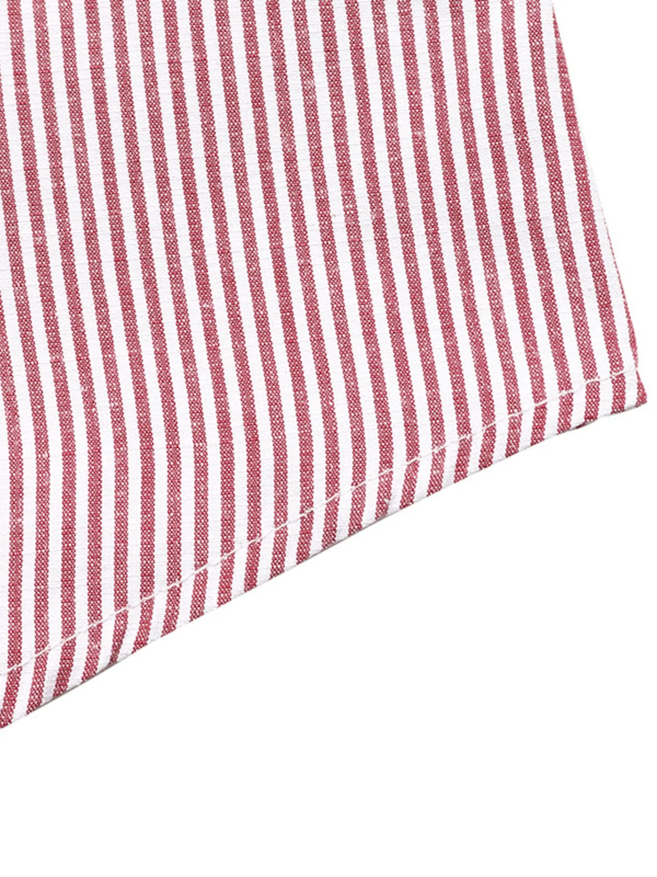 Striped Balloon Sleeve Button-Up Shirt - Image 9