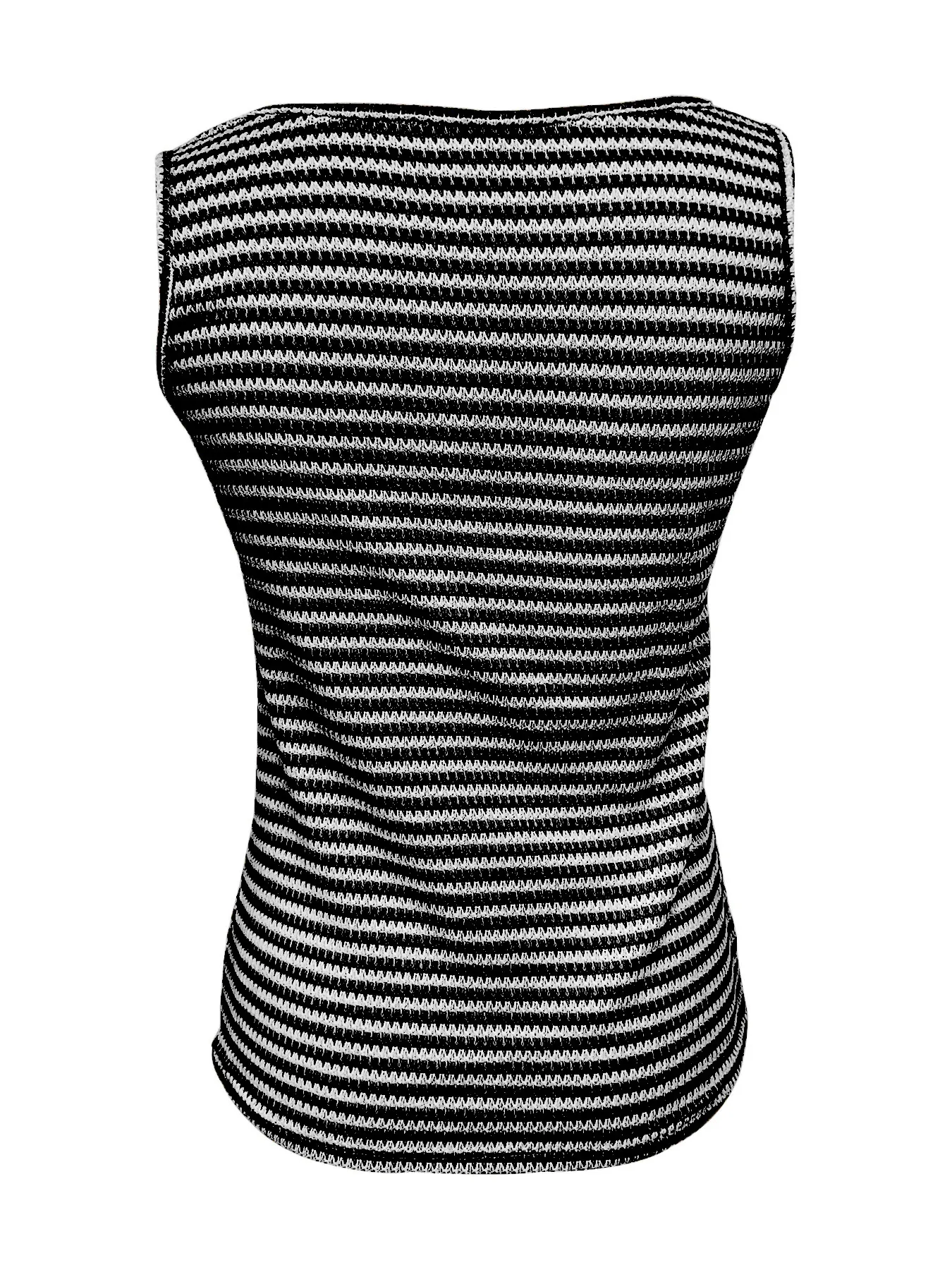 Striped Button Front Knit Tank Top - Image 11