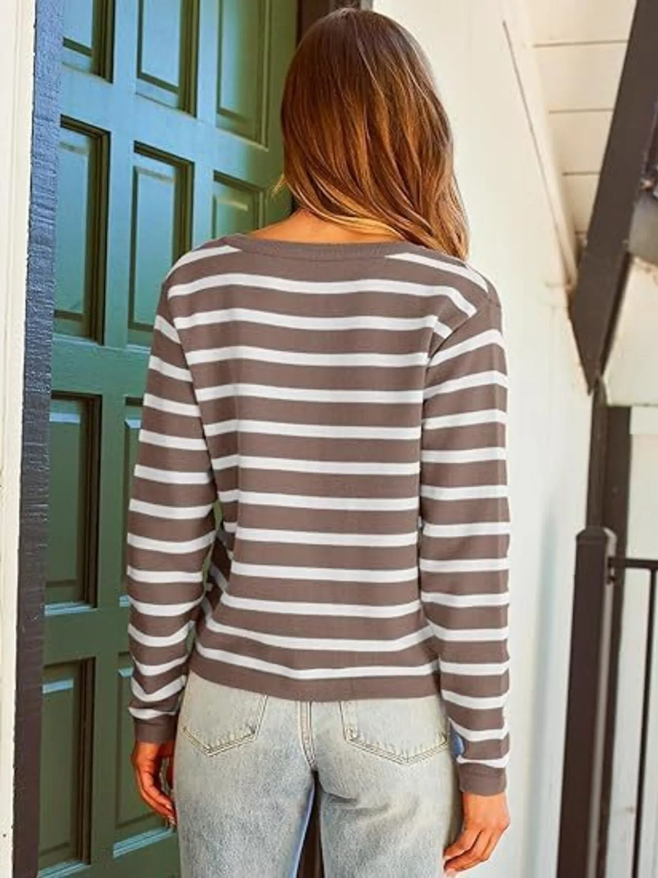 Striped Button-Up Cardigan - Image 5