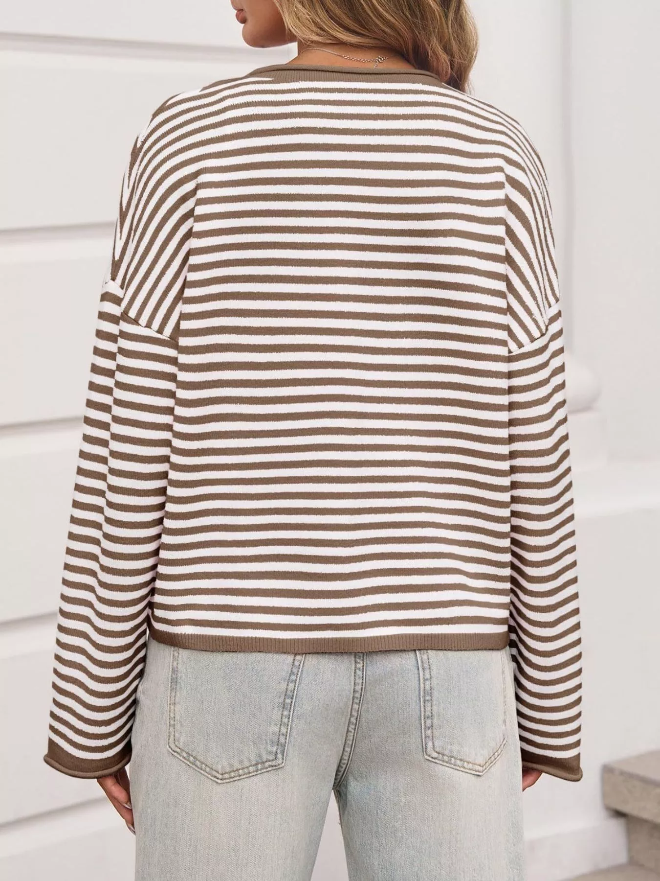 Striped Button-Up Cardigan - Image 14
