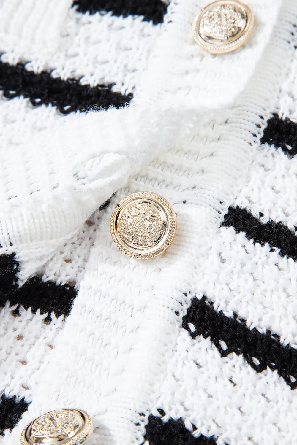 Striped Button-Up Knit Sweater Vest - Image 19