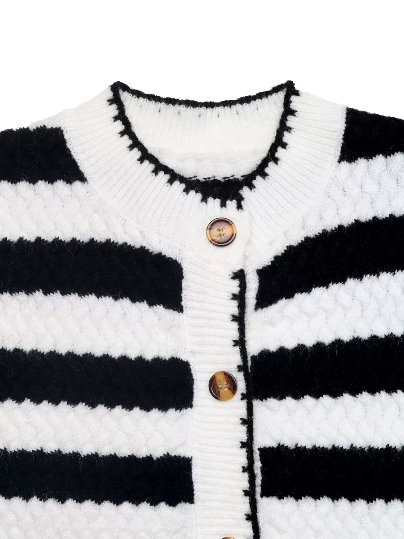 Striped Button-Up Long Sleeve Cardigan - Image 7