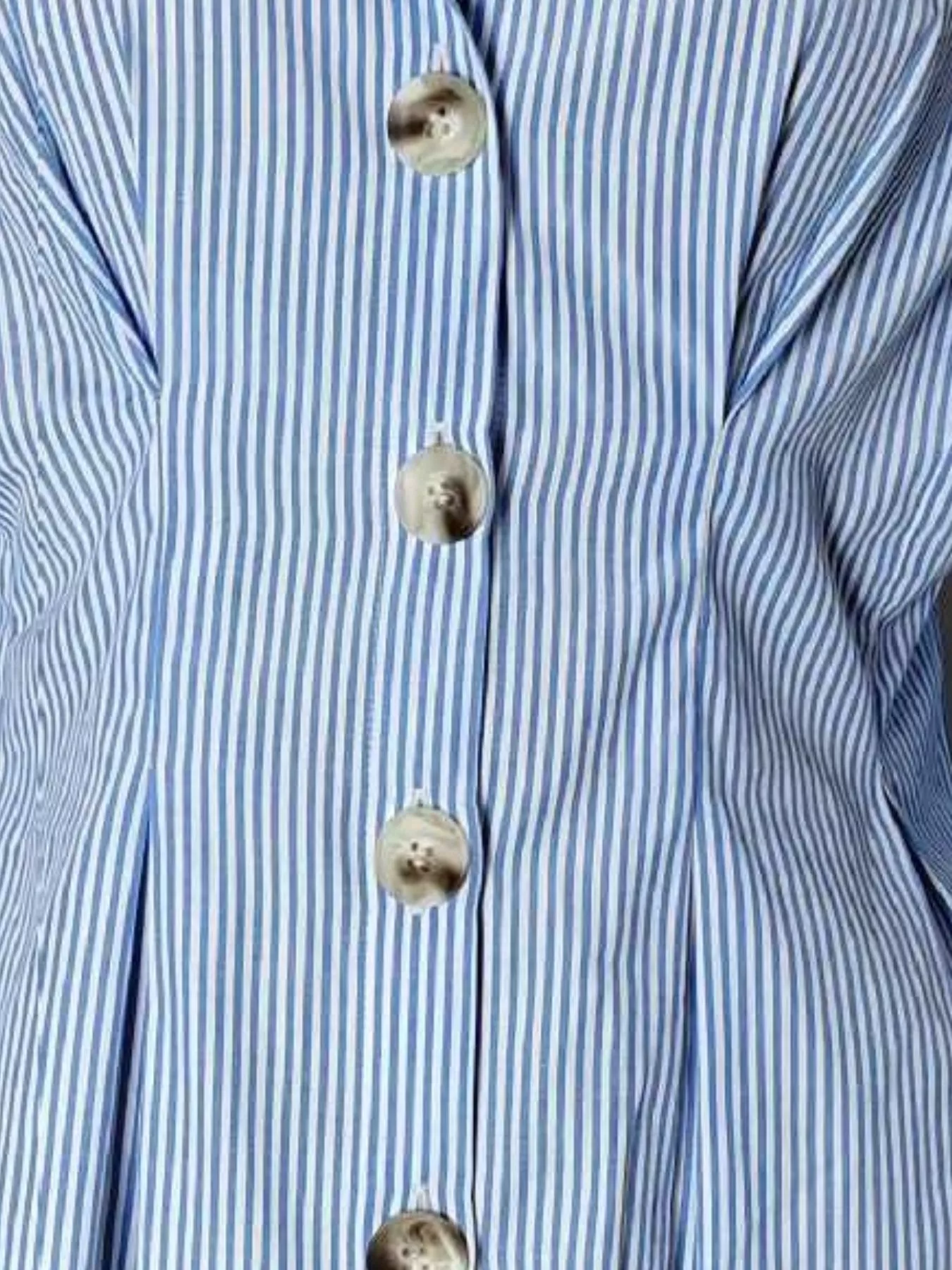 Striped Button-Up Long Sleeve Shirt - Image 5