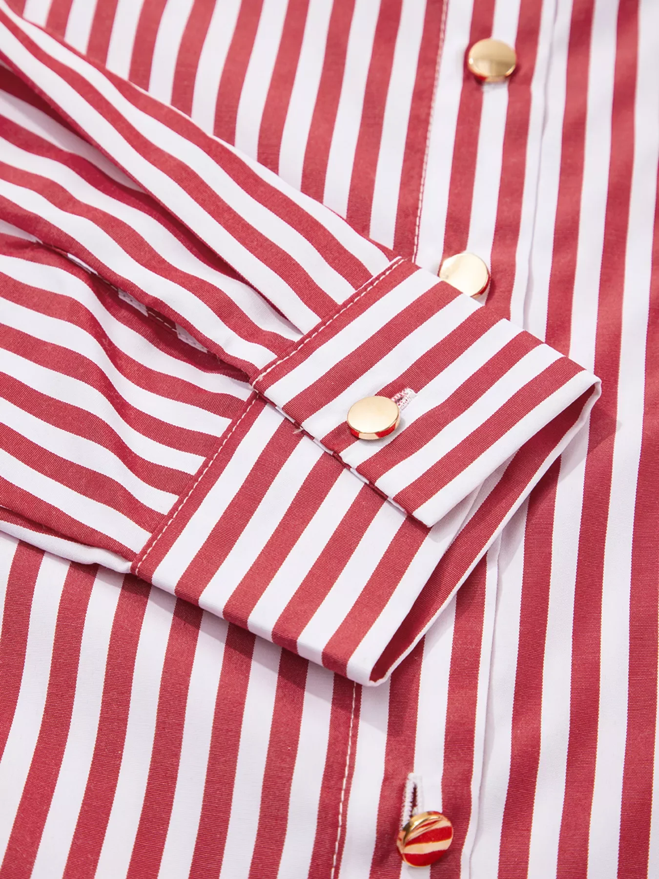 Striped Button-Up Long Sleeve Shirt - Image 10