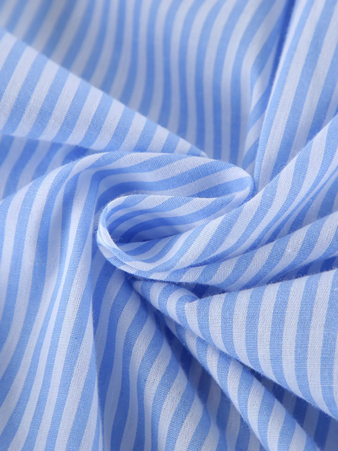 Striped Button Up Shirt and Shorts Lounge Set - Image 11