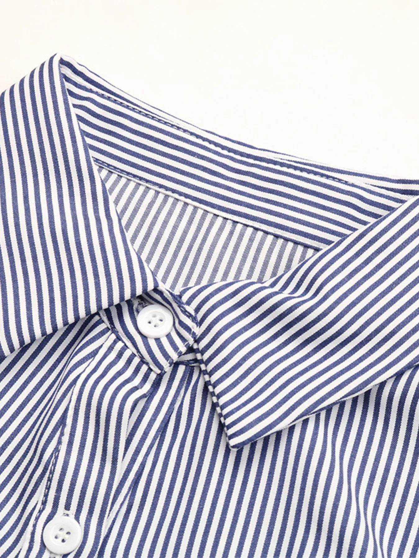 Striped Button-Up Shirt Dress - Image 6