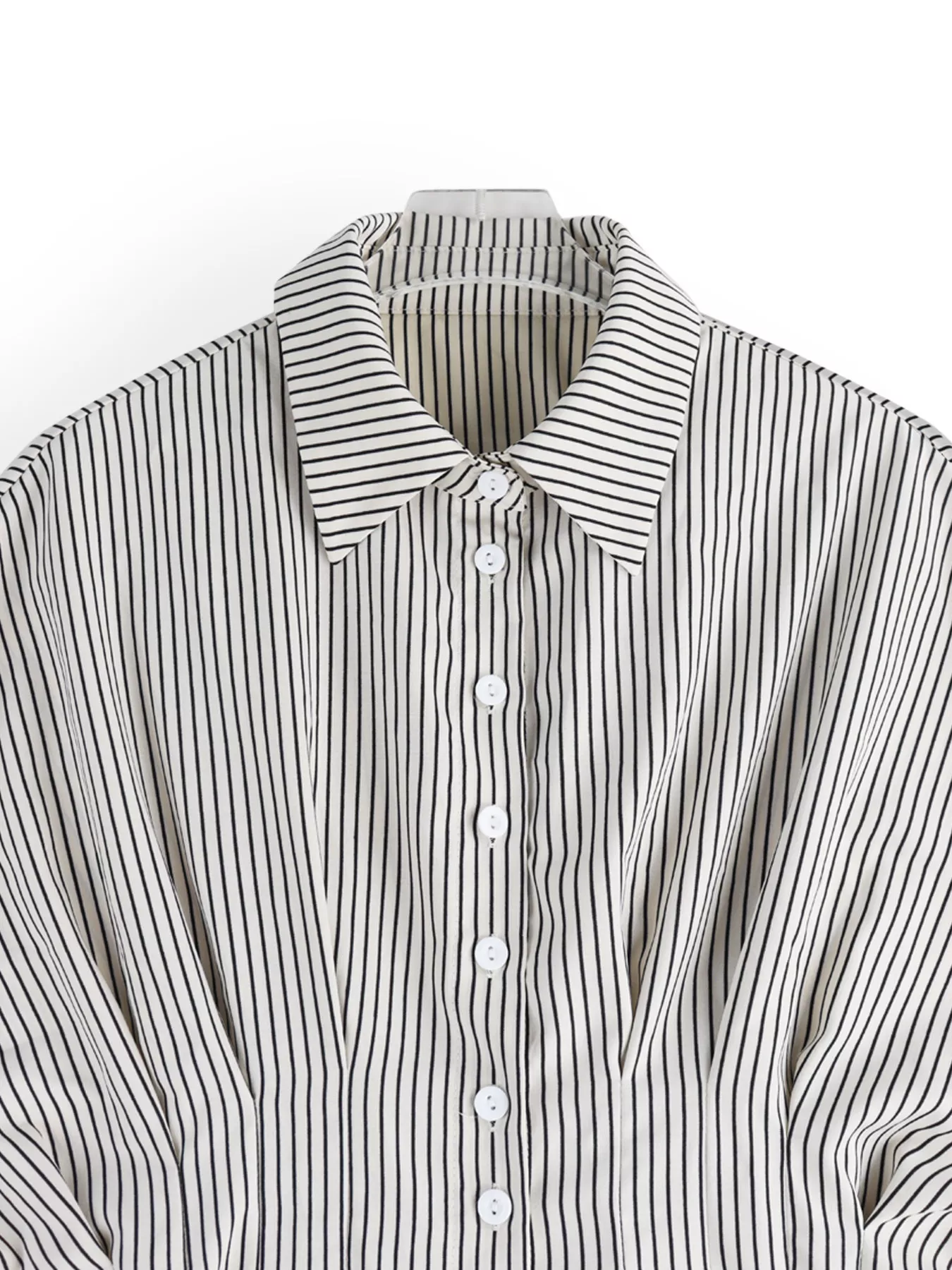 Striped Cinched Waist Shirt - Image 2