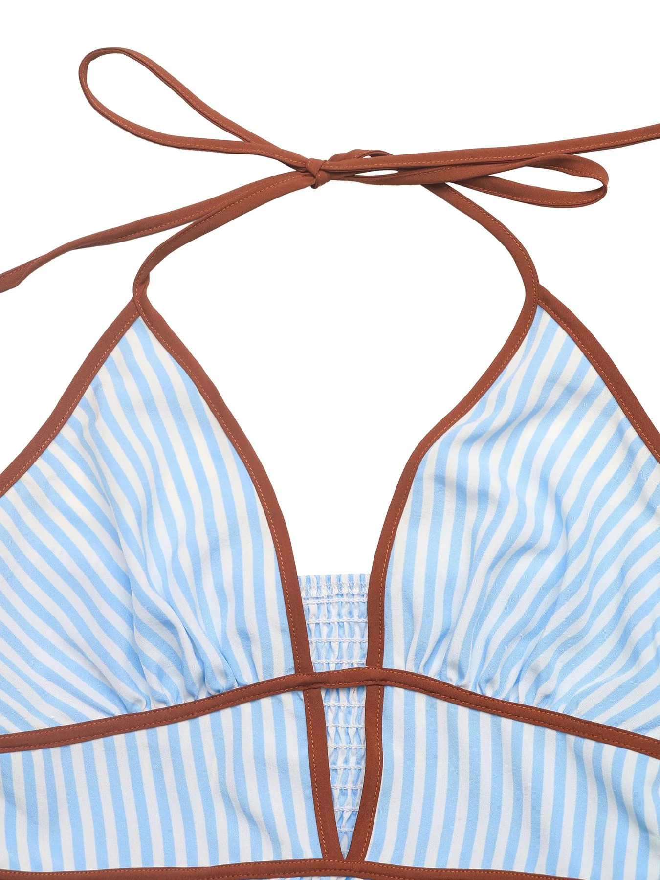 Striped Halter Neck Maxi Dress - Image 7