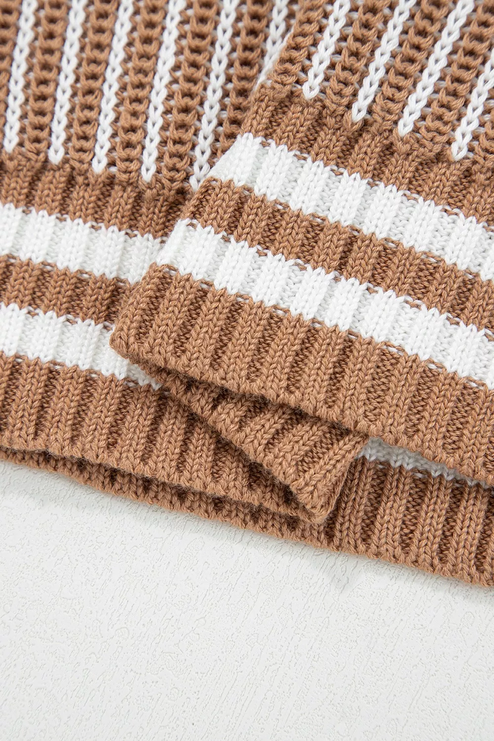 Striped Knit Long Sleeve Sweater - Image 10