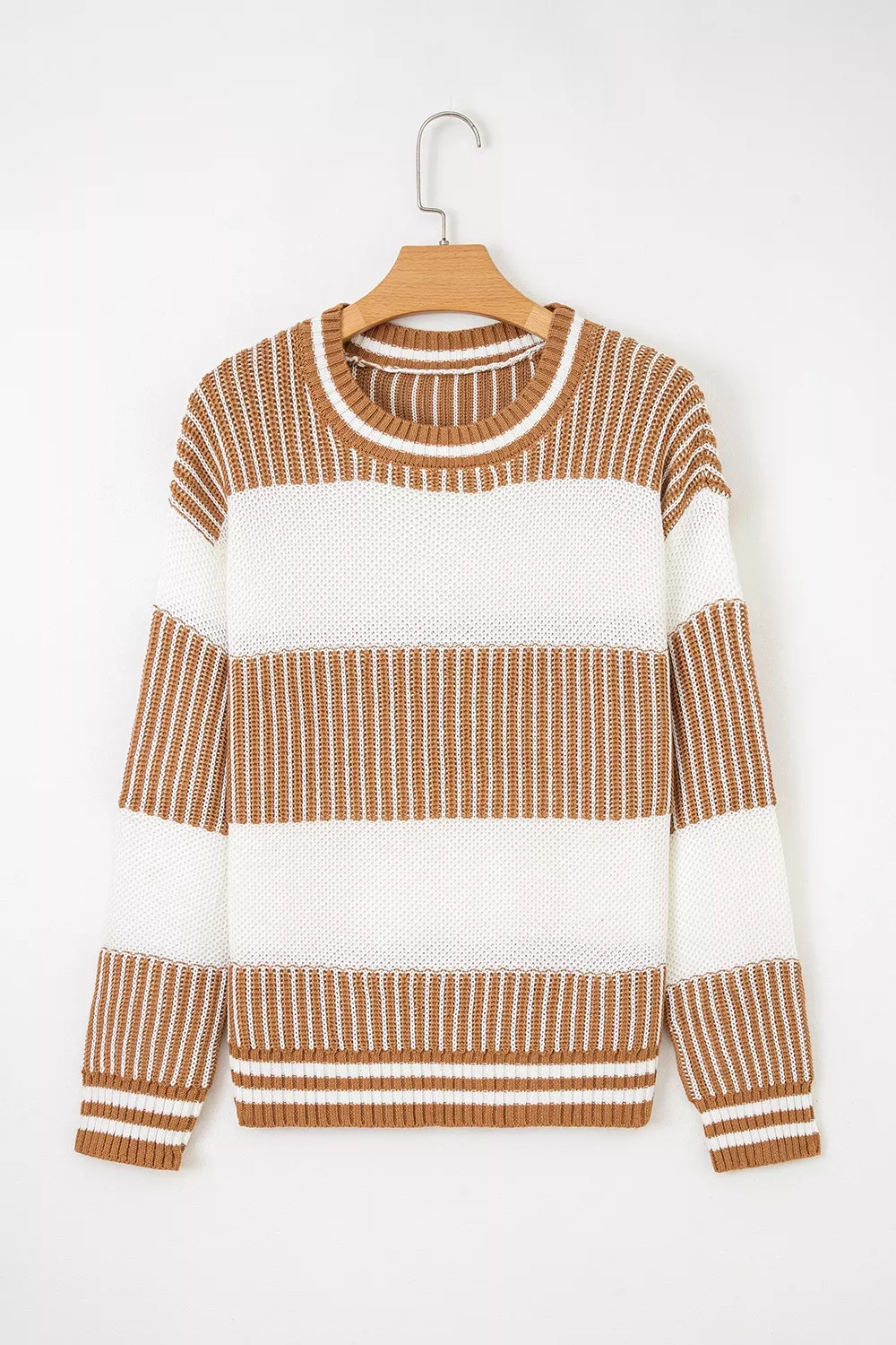 Striped Knit Long Sleeve Sweater - Image 5