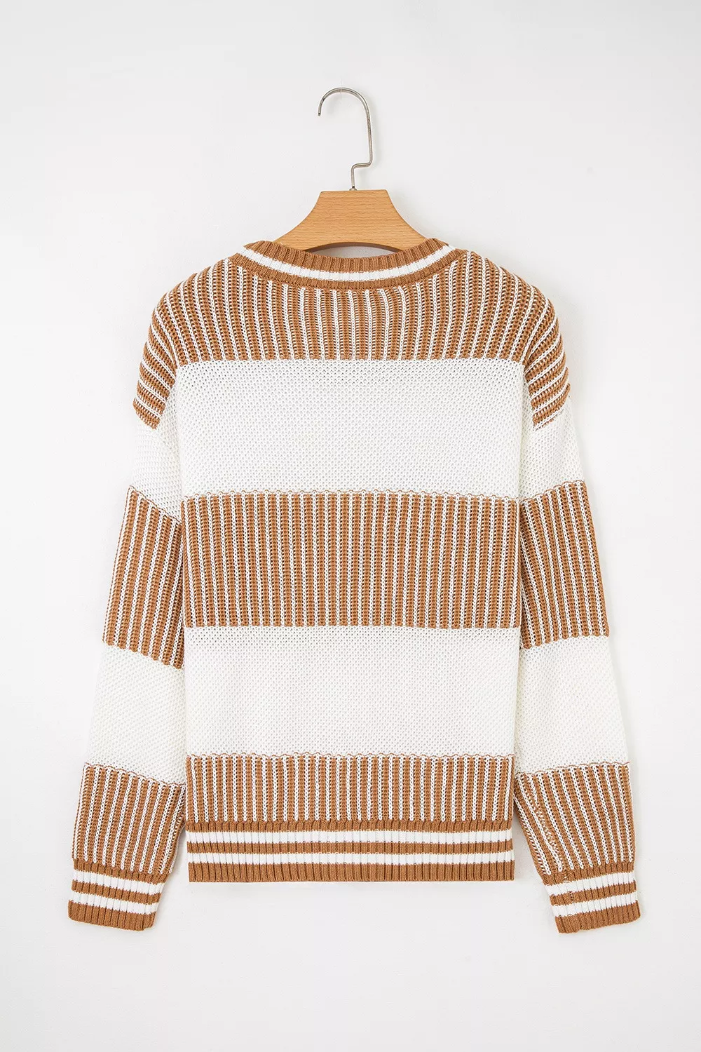 Striped Knit Long Sleeve Sweater - Image 6