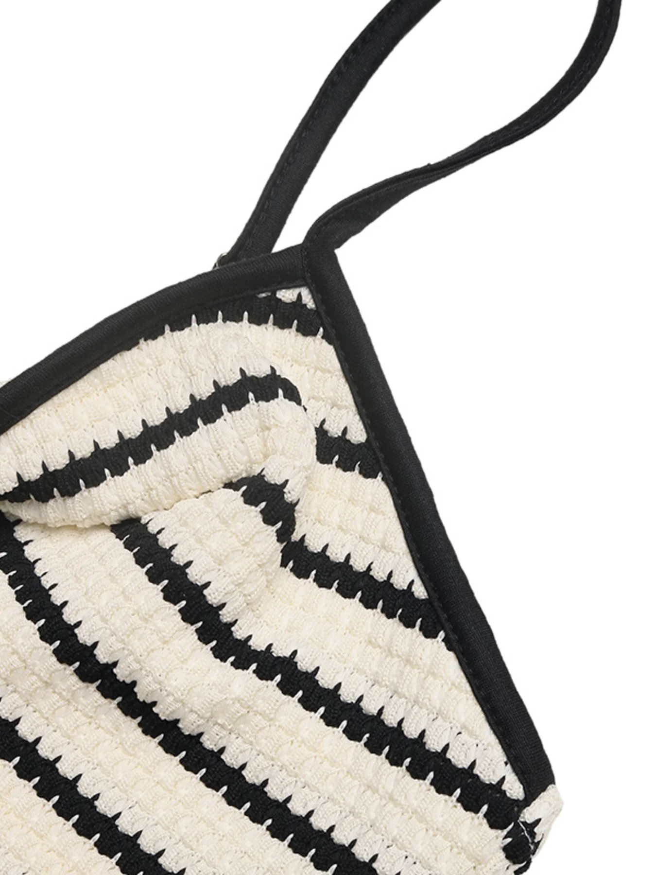Striped Knit Twisted Bodycon Midi Dress - Image 8