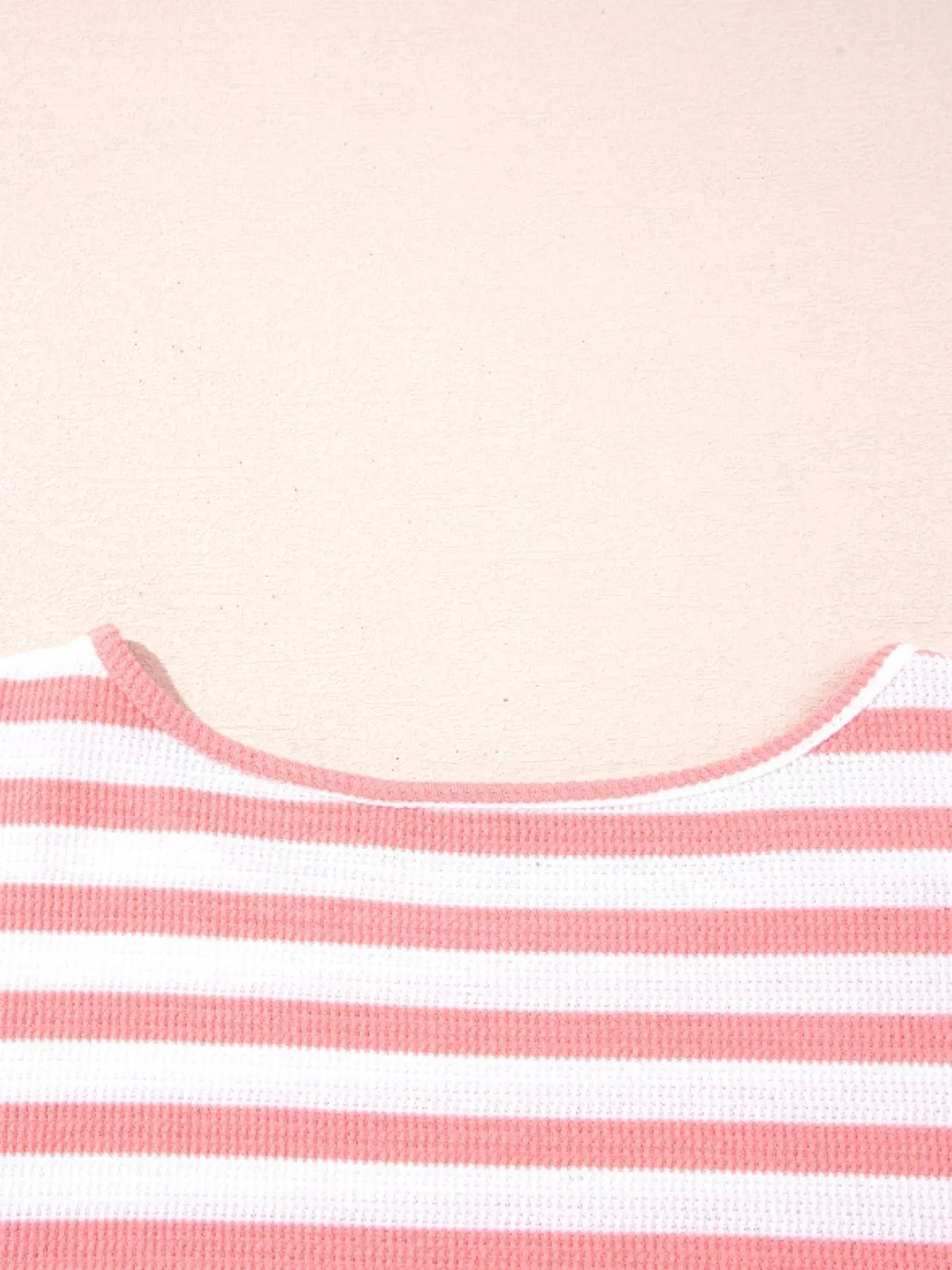 Striped Long Sleeve Ribbed Blouse - Image 8