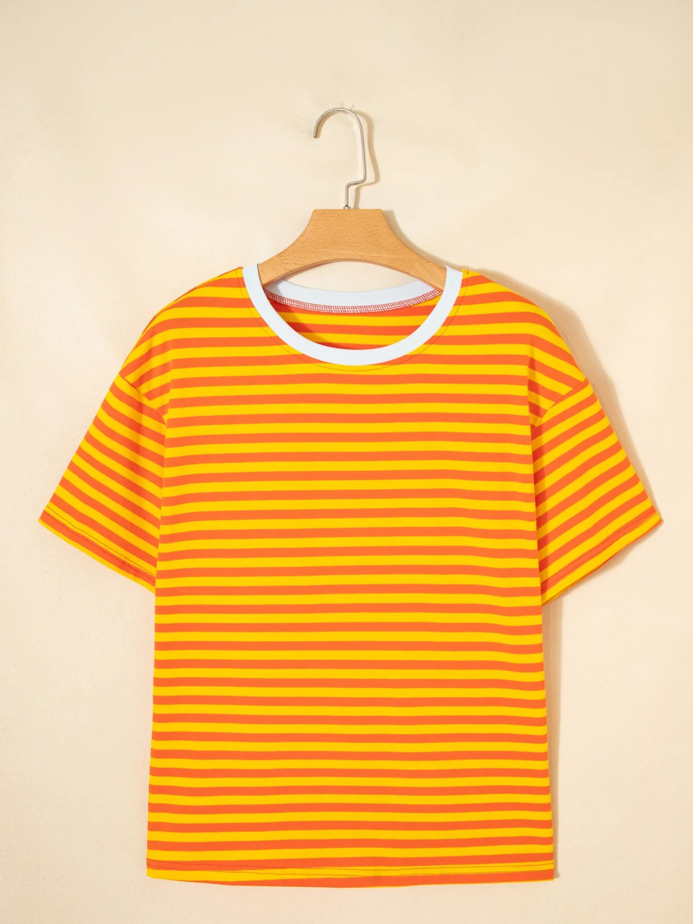 Striped Round Neck Casual T-Shirt - Image 2