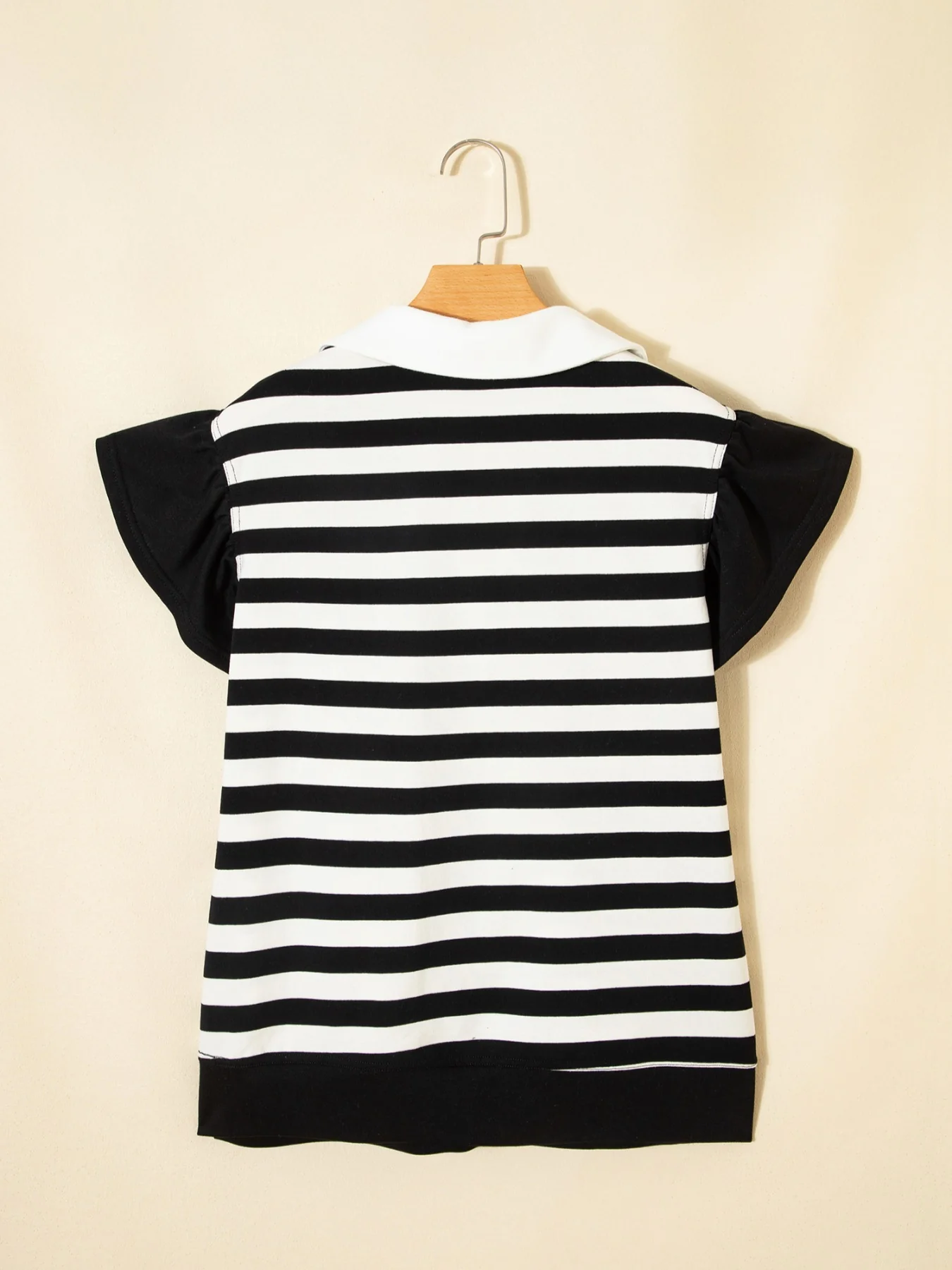 Striped Ruffled Sleeve Blouse - Image 25