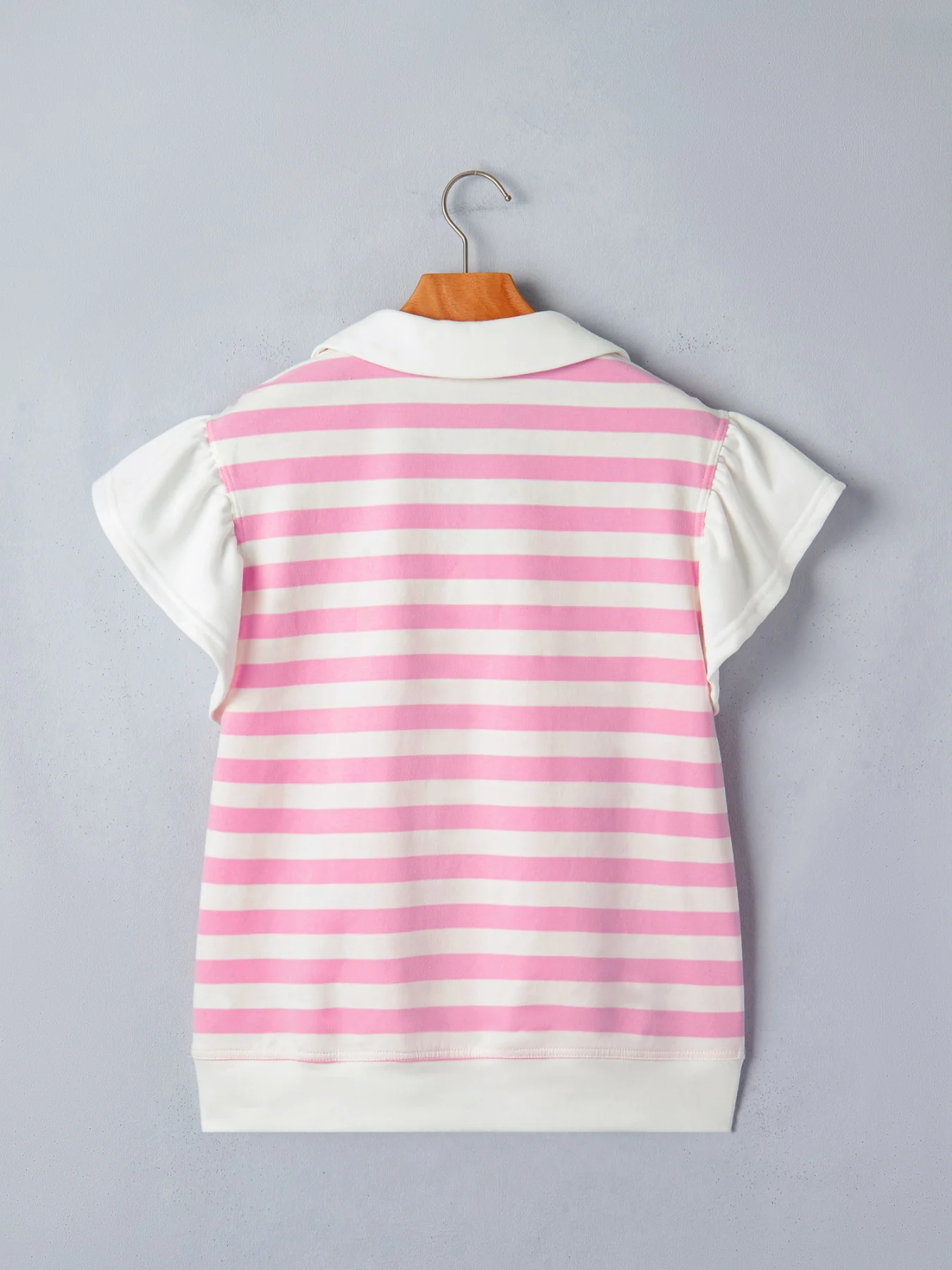 Striped Ruffled Sleeve Blouse - Image 7