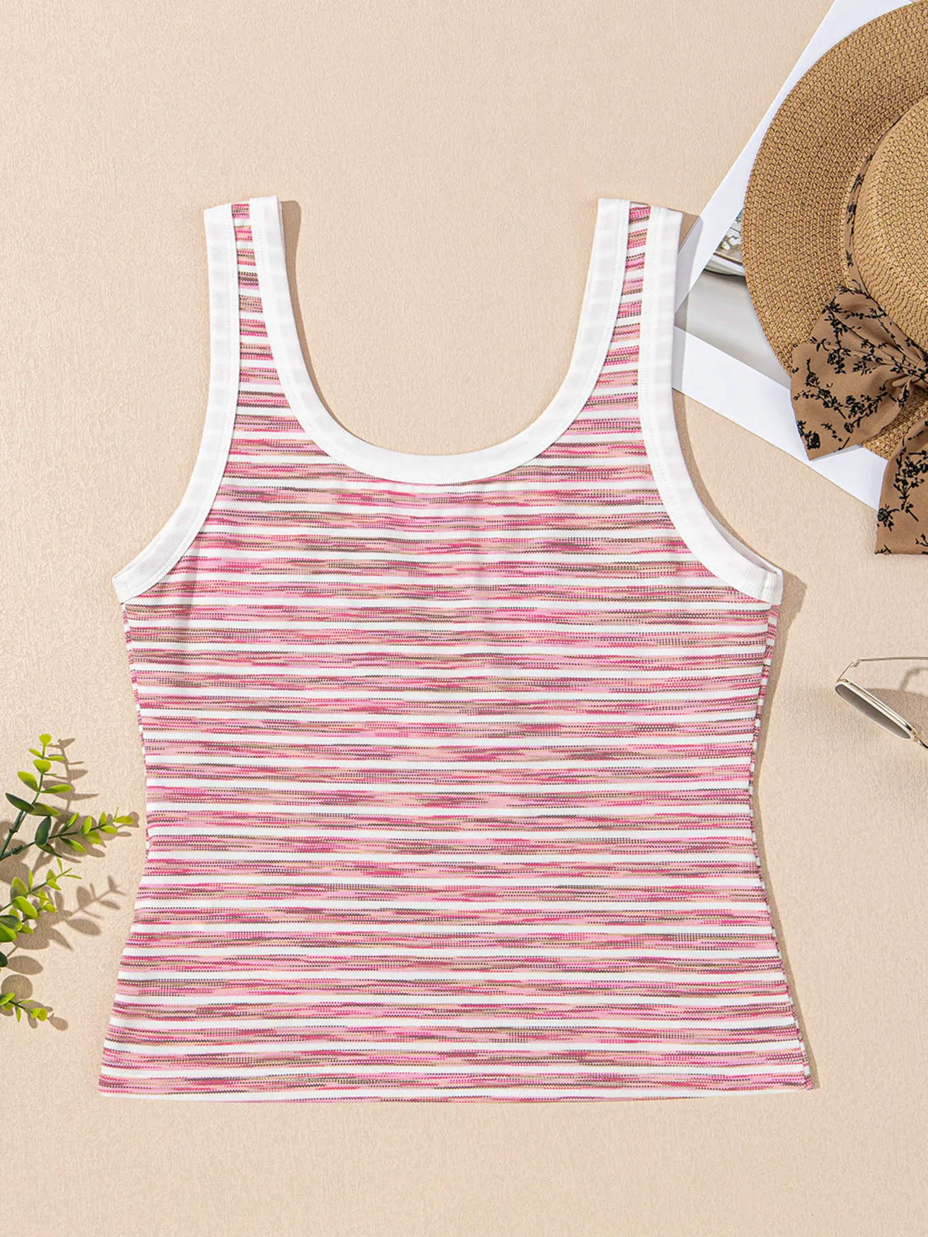 Striped Scoop Neck Tank Top - Image 9