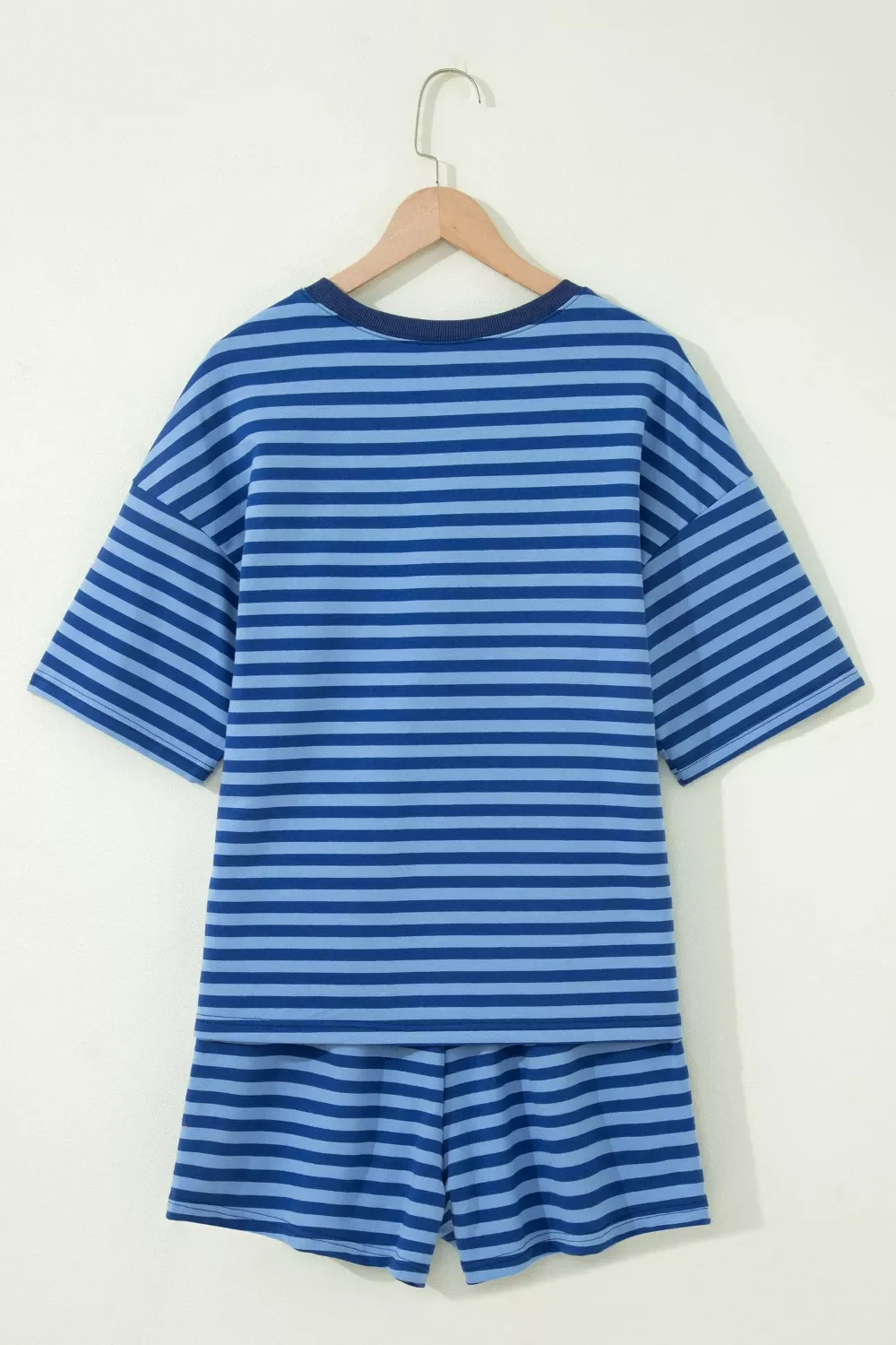 Striped Short Sleeve Top and Shorts Set - Image 6