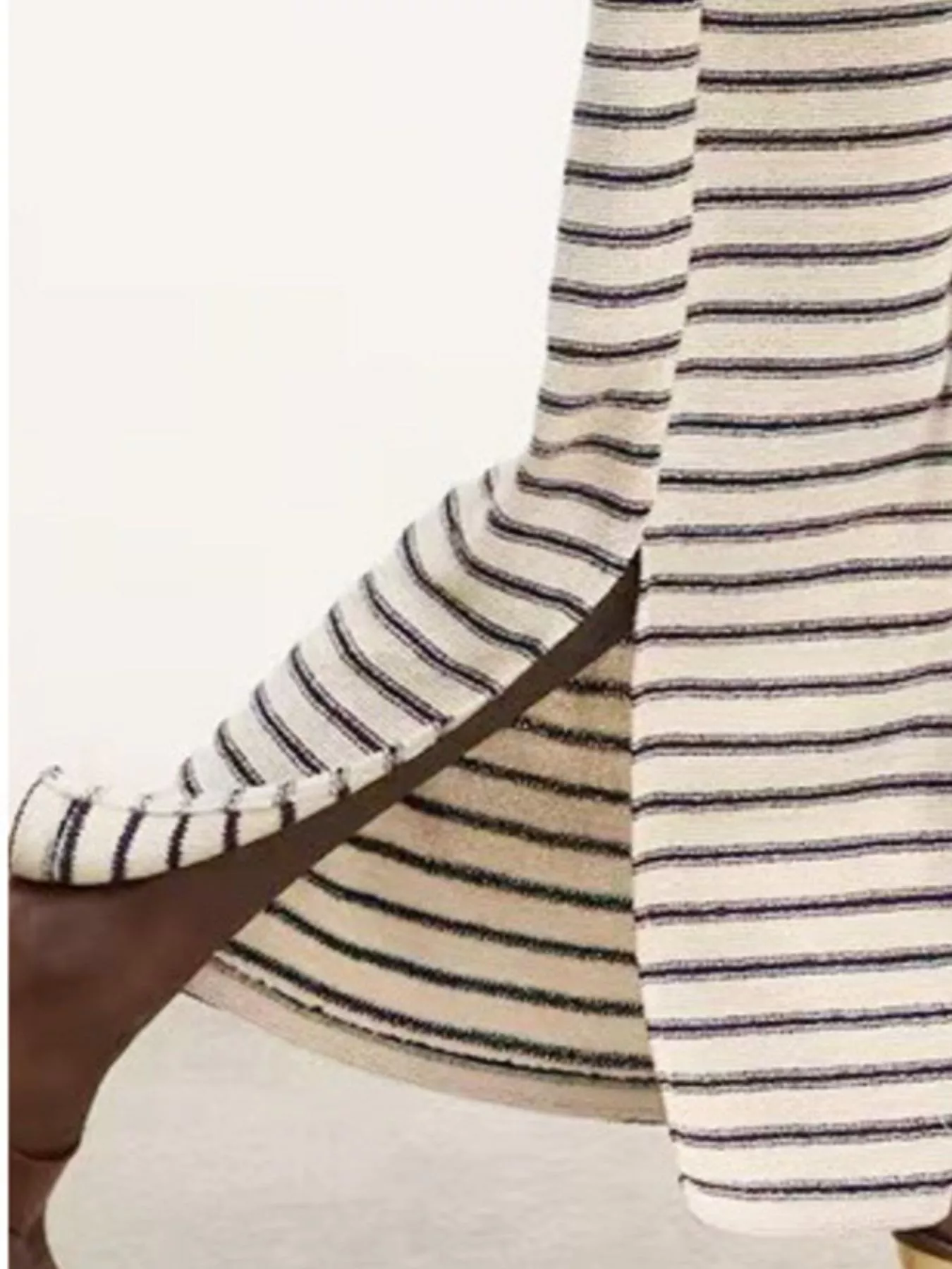 Striped Slit Short Sleeve Maxi Dress - Image 7