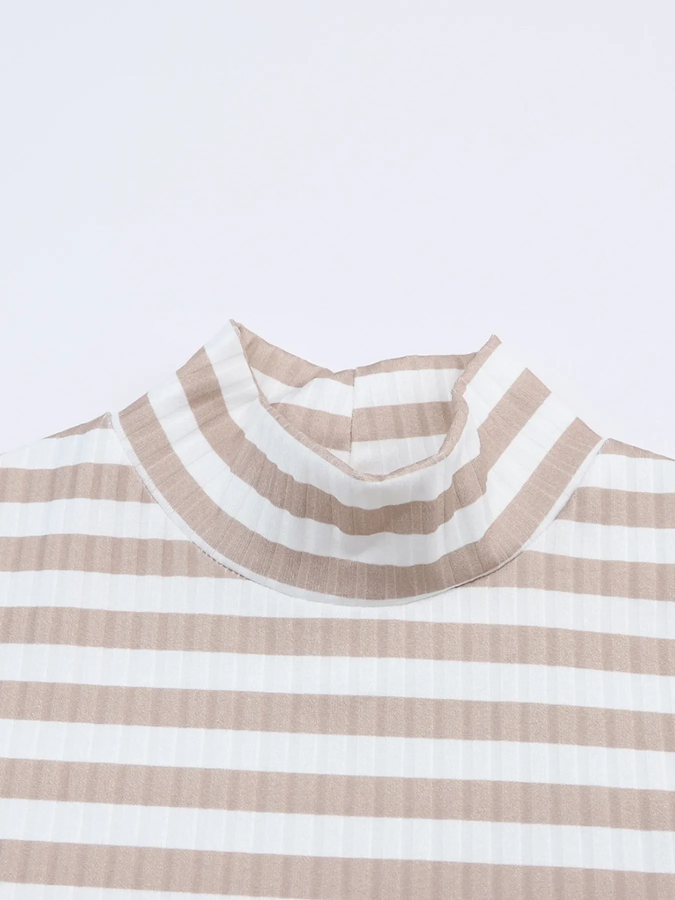 Striped Textured Knit Long Sleeve Tee - Image 7