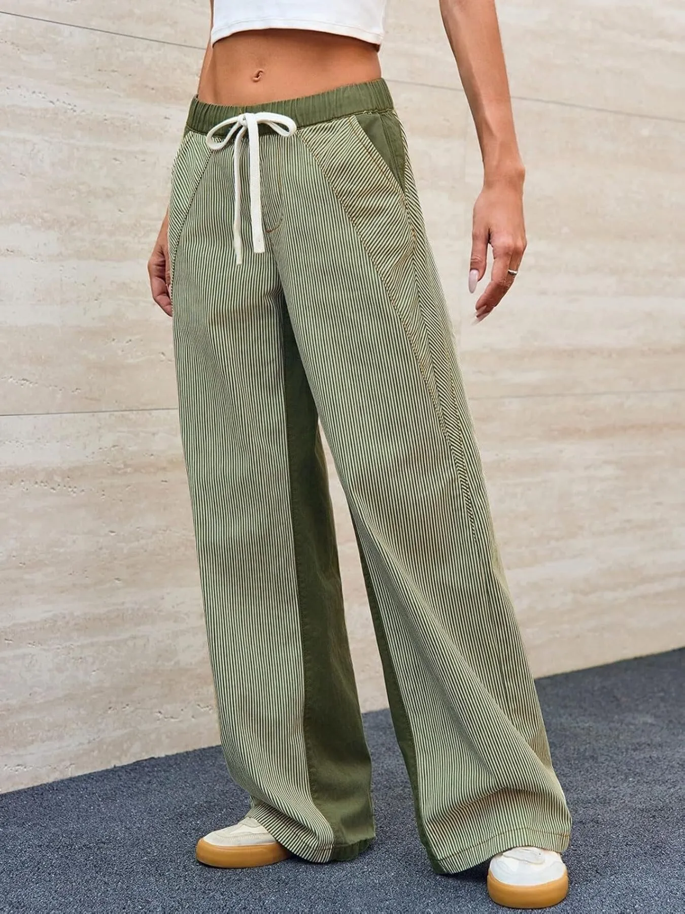 Striped Wide Leg Jeans - Image 5