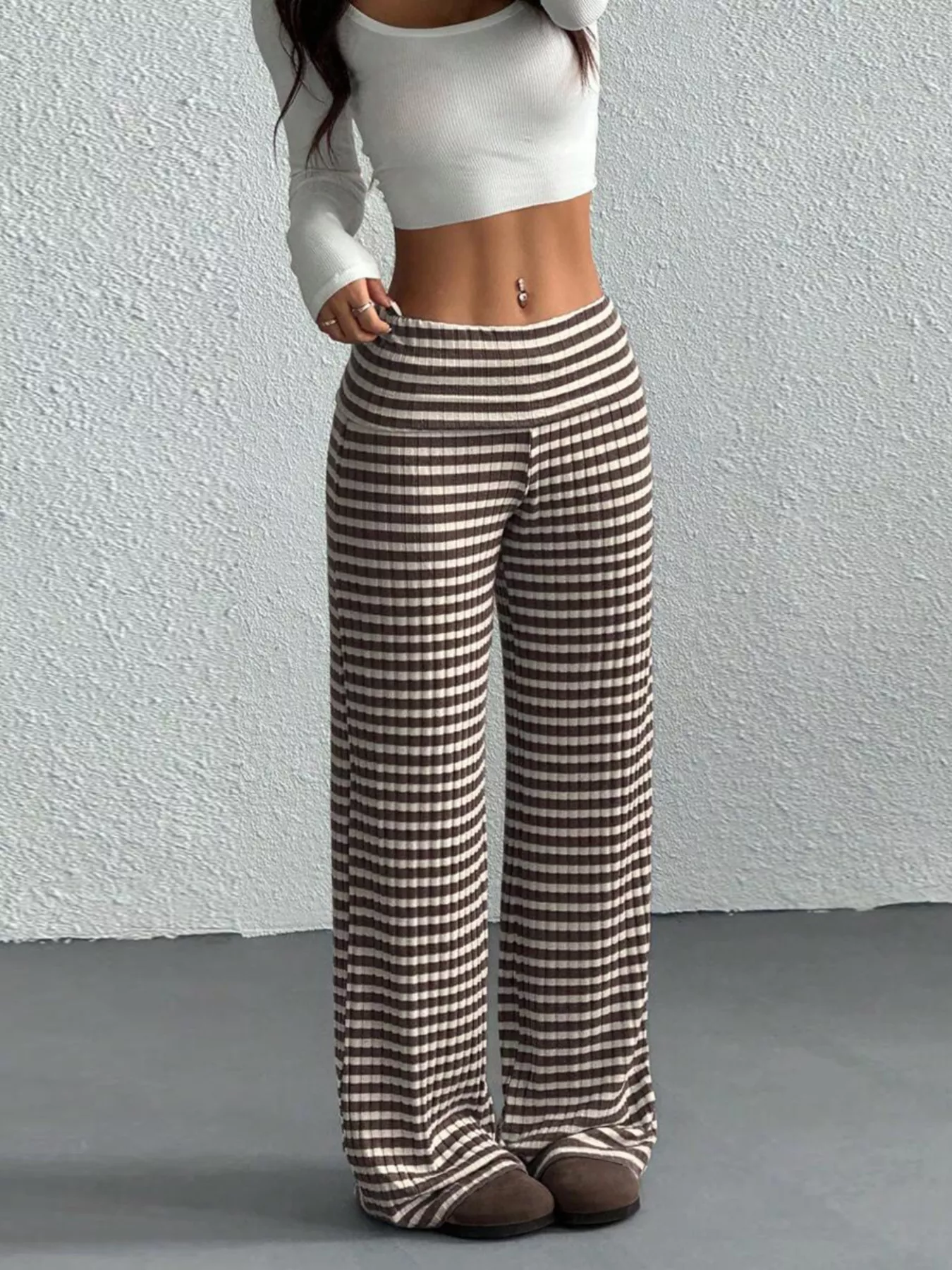 Striped Wide Leg Pants - Image 2