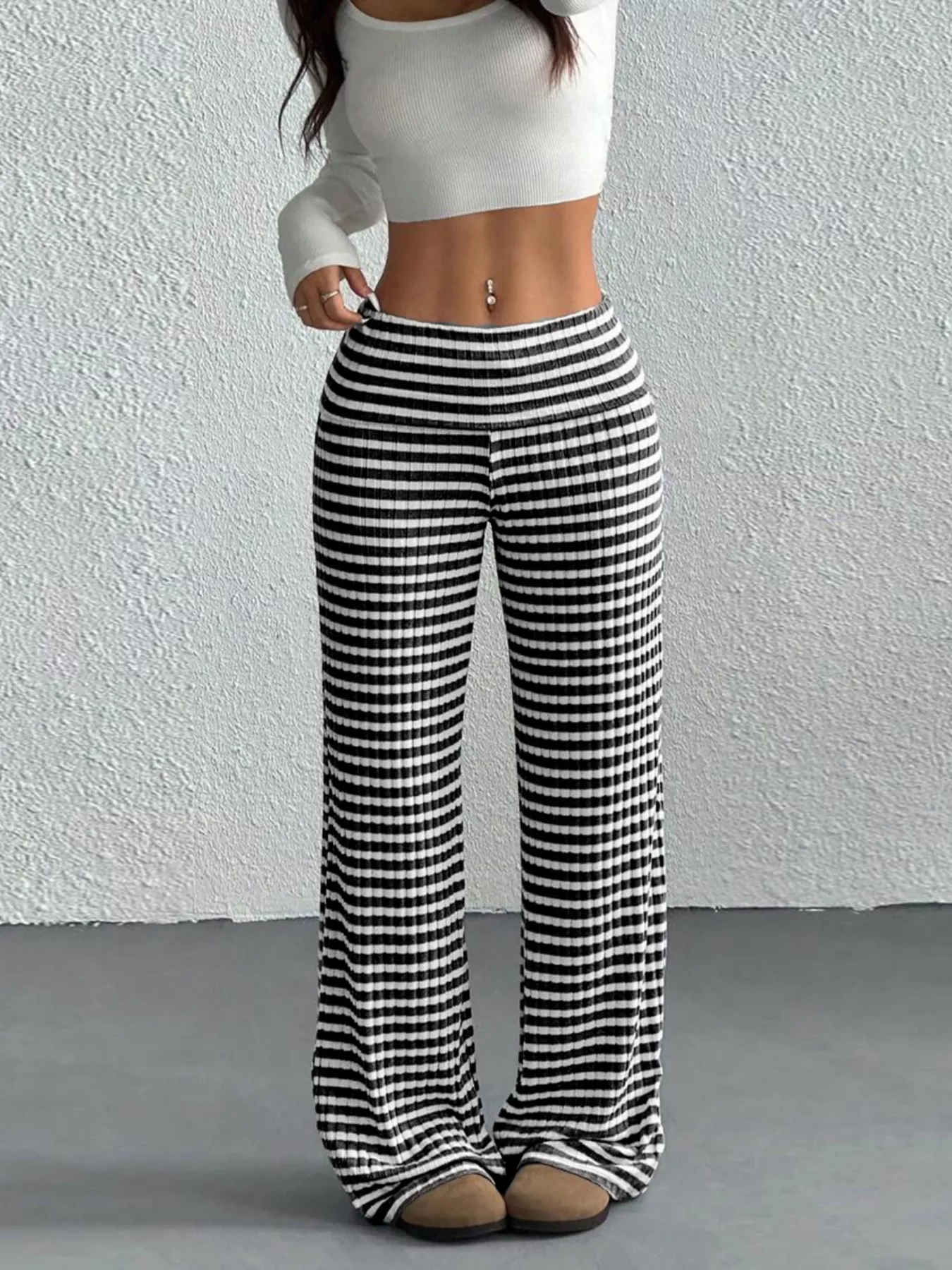 Striped Wide Leg Pants - Image 6