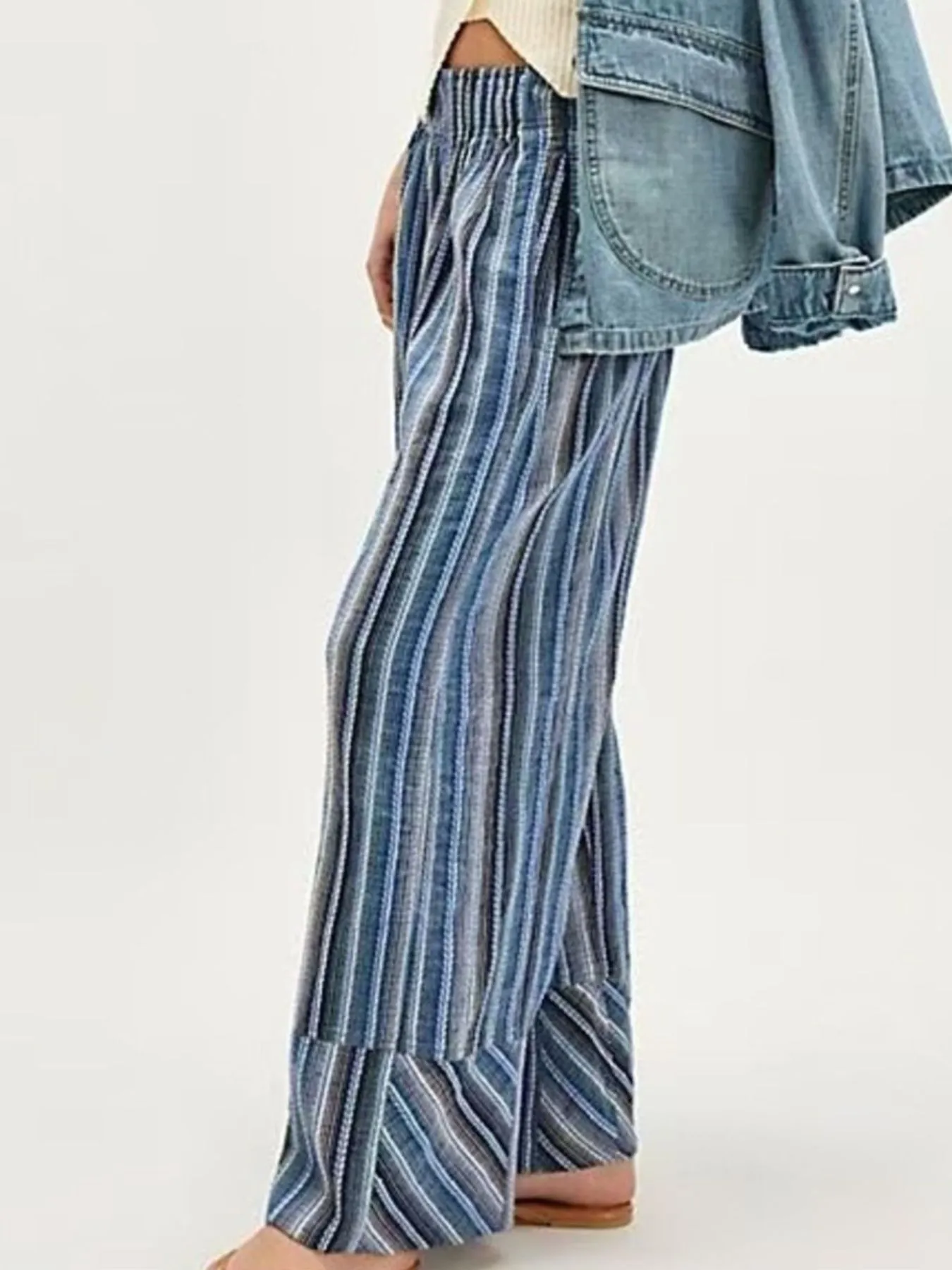 Striped Wide Leg Pants - Image 3