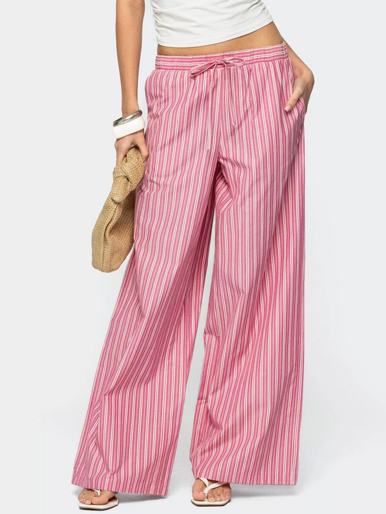 Striped Wide Leg Pants