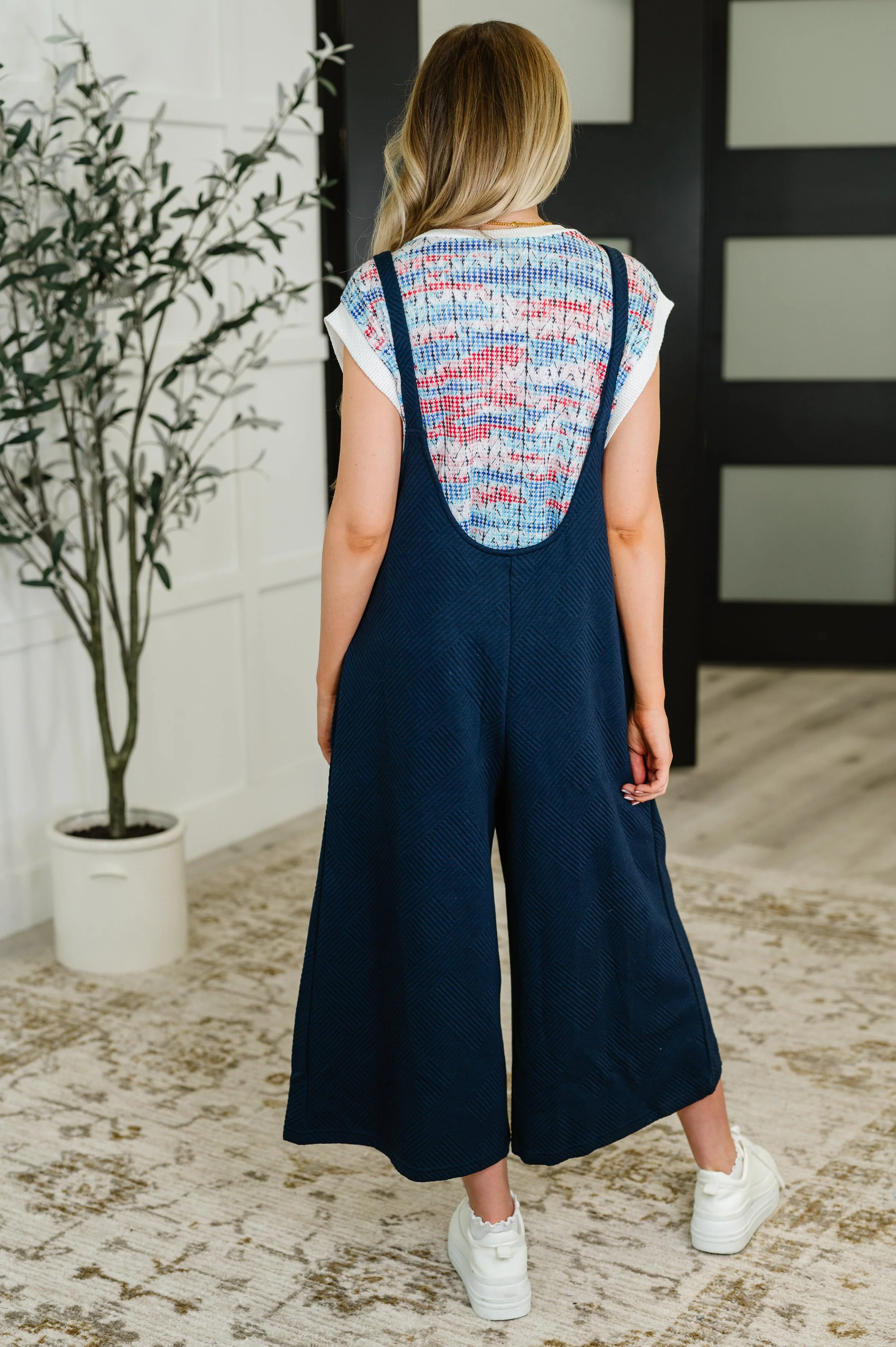 Suit Yourself Adjustable Strap Jumpsuit in Navy - Image 5